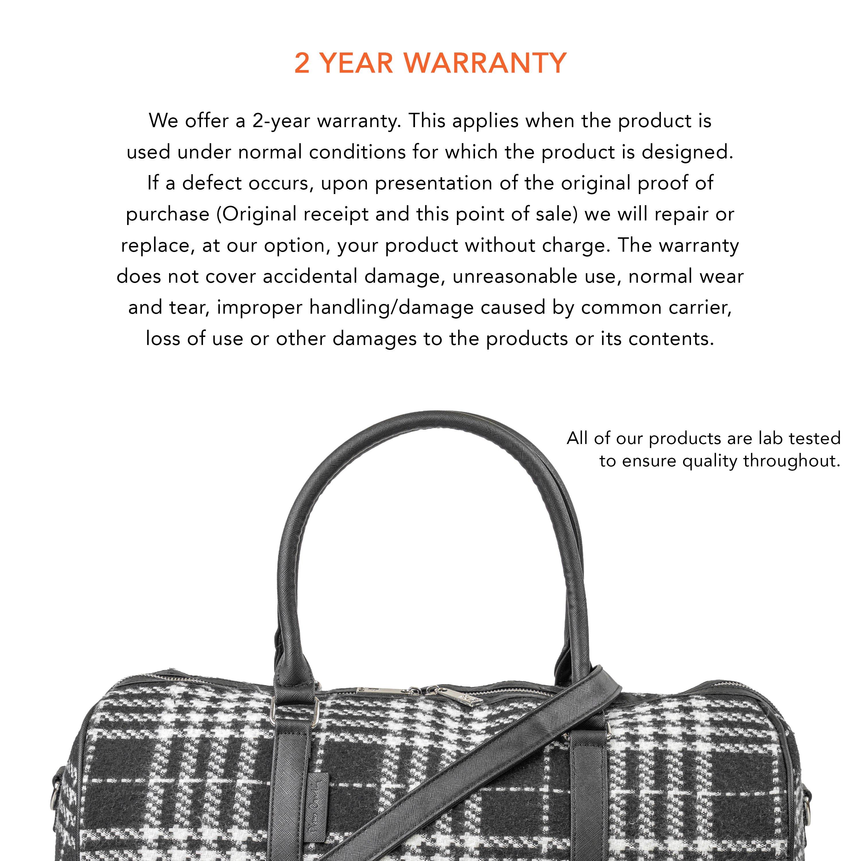 Black And White - Pierre Cardin - Premium Black And White Travel Holdall Flight Bag - 7