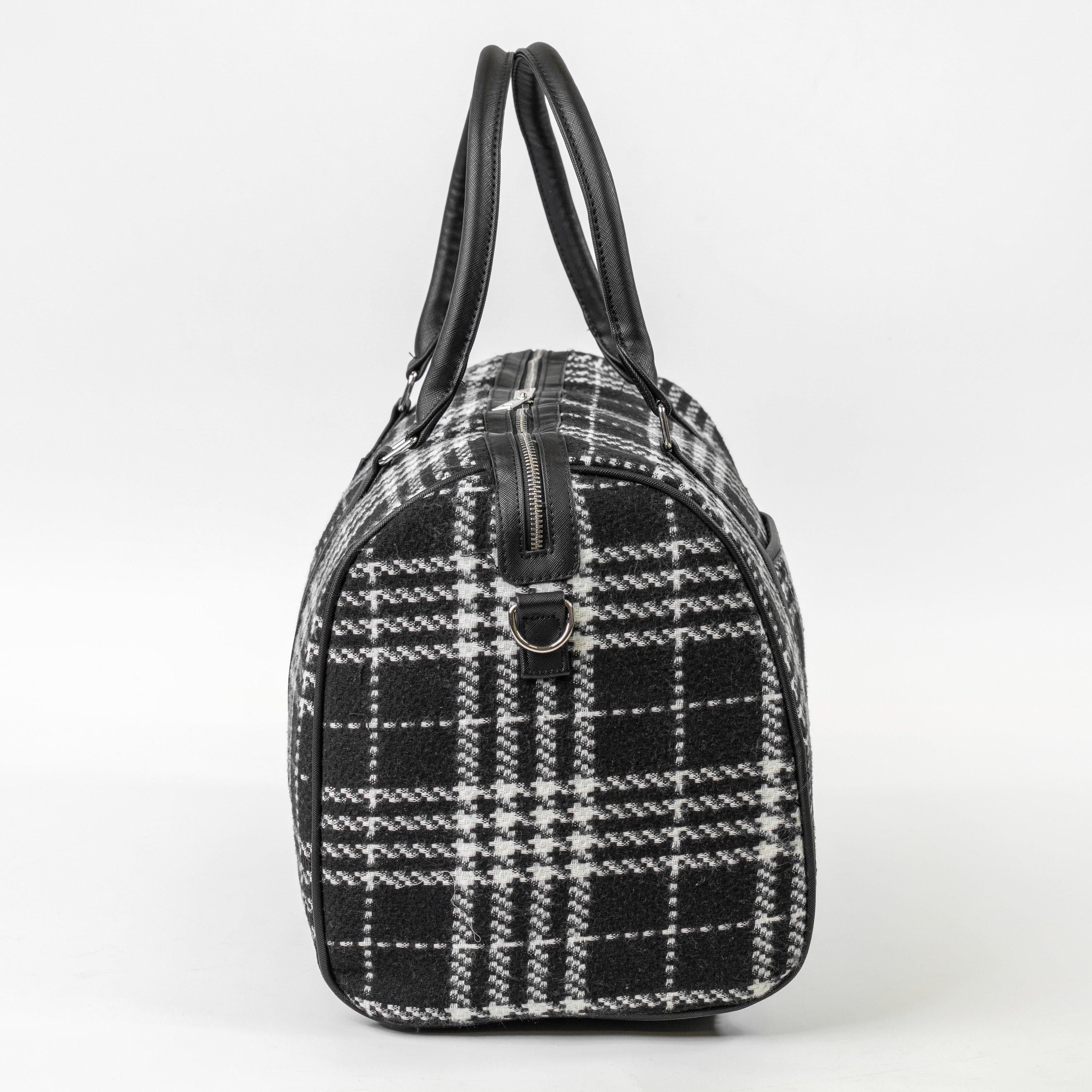 Black And White - Pierre Cardin - Premium Black And White Travel Holdall Flight Bag - 8
