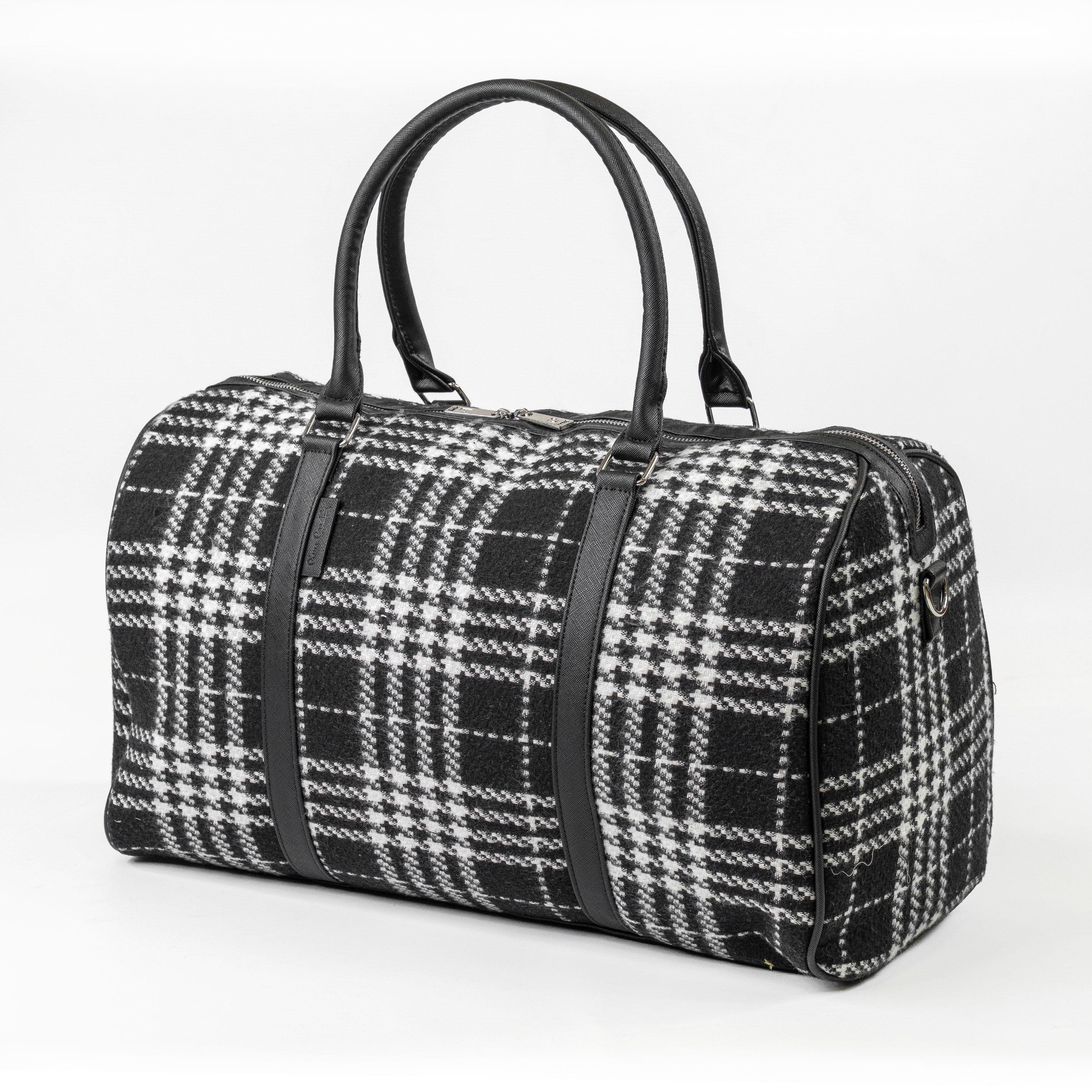 Black And White - Pierre Cardin - Premium Black And White Travel Holdall Flight Bag - 9