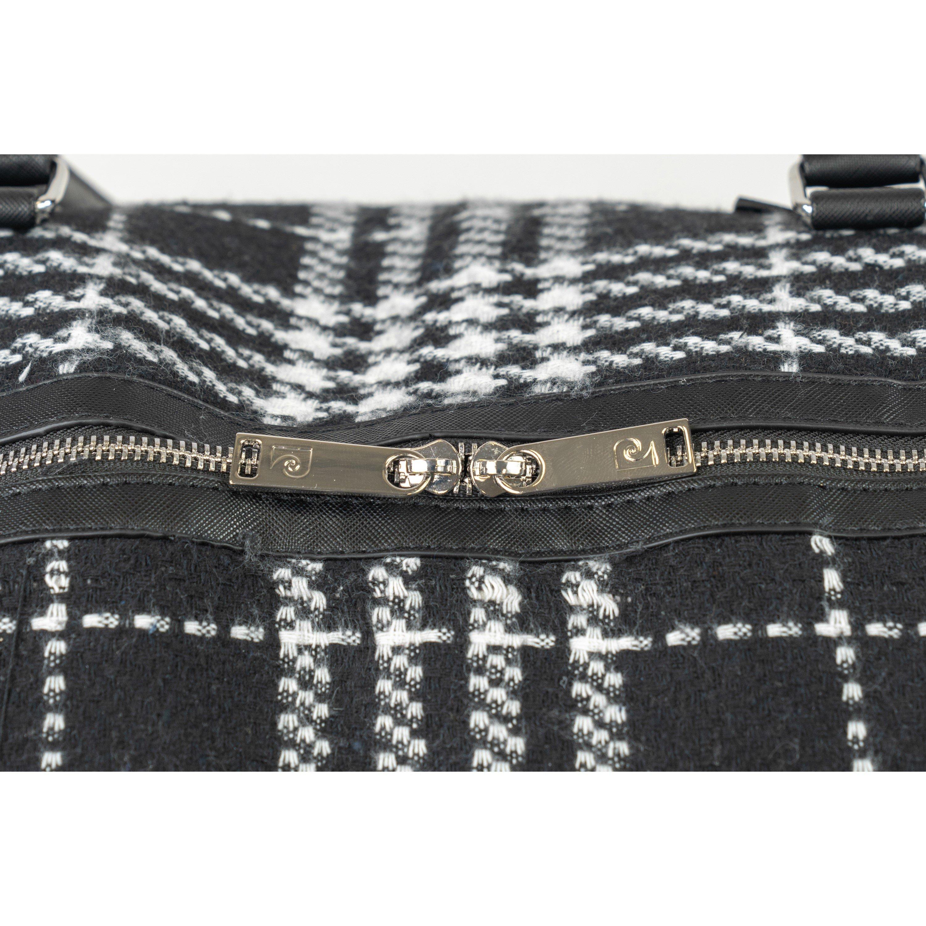 Black And White - Pierre Cardin - Premium Black And White Travel Holdall Flight Bag - 10