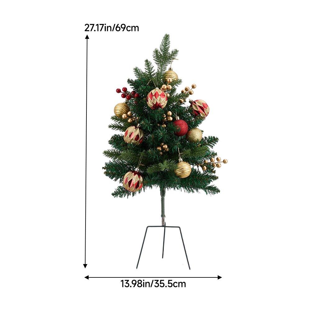 Green - LIFE IDEAS - Christmas Tree Ground Stake with Light and Timer - 2