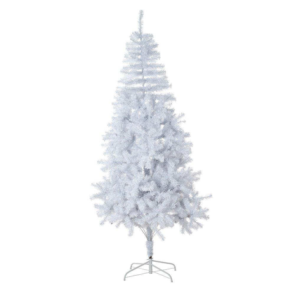 White - LIFE IDEAS - 1.8M Snow Christmas Tree with Foldable Stand - 3