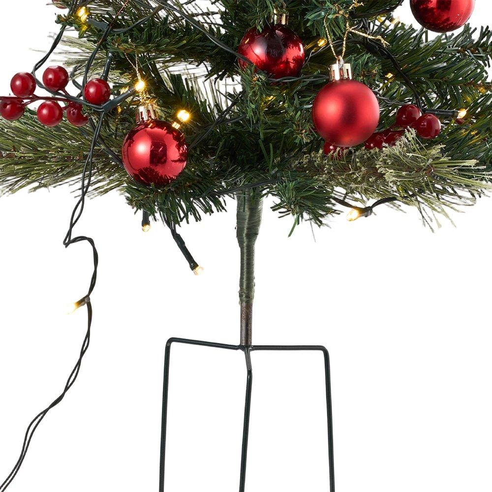 Green - LIFE IDEAS - Christmas Tree Ground Stake with Light and Timer - 4