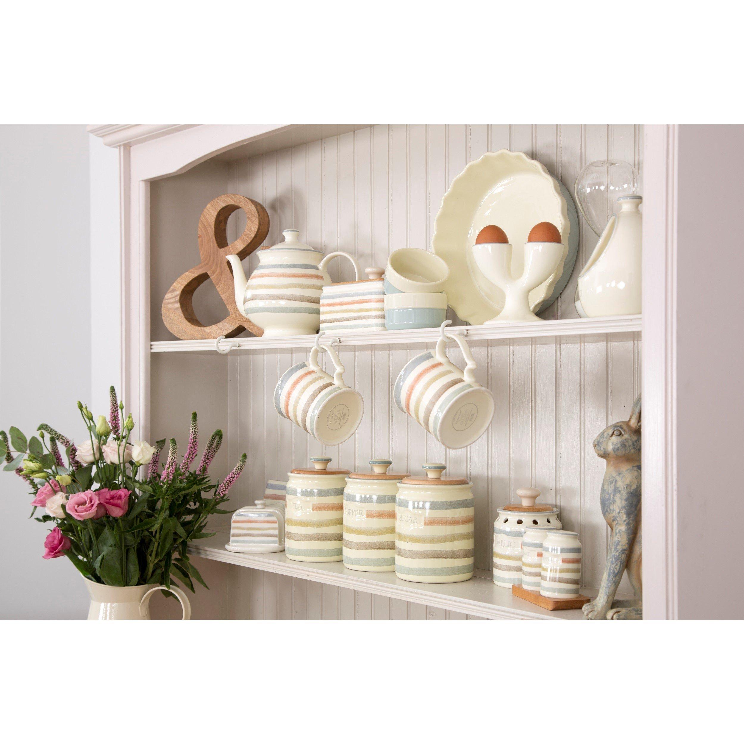 Cream - KitchenCraft - Classic Collection Striped Ceramic Sugar Container - 4
