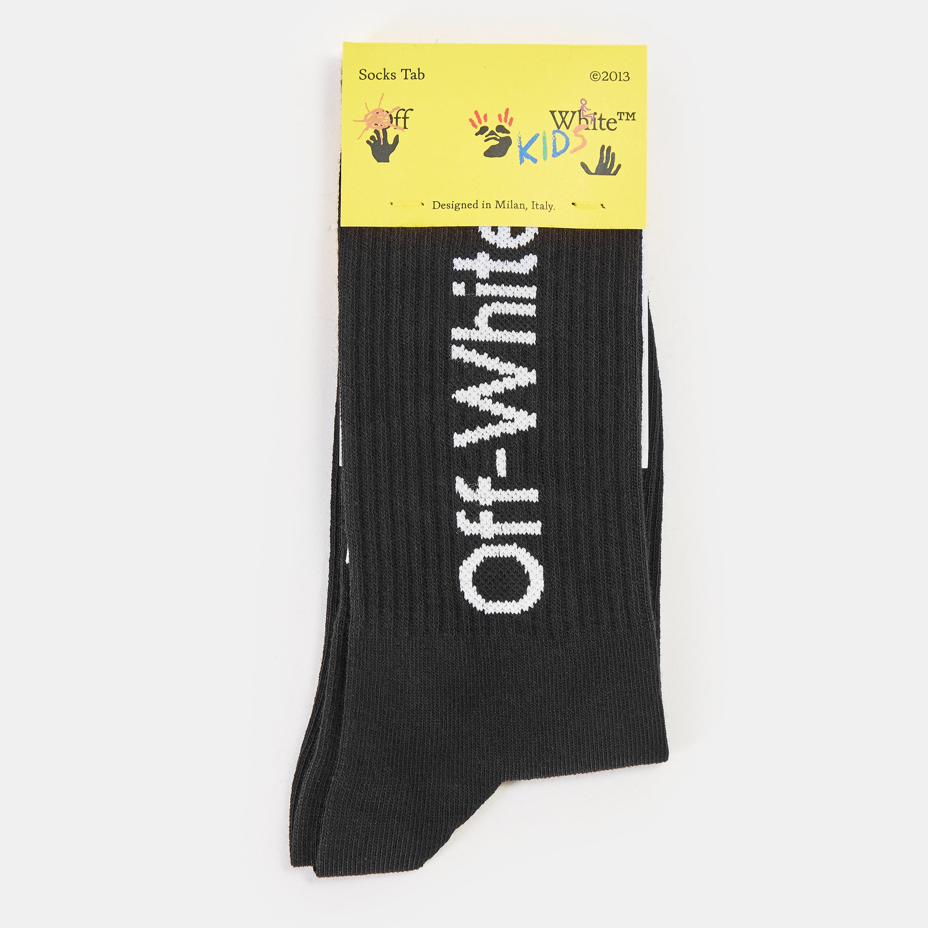 Sort/Hvid - Off White - Unisex Kids' Arrow Ankle Socks - 2