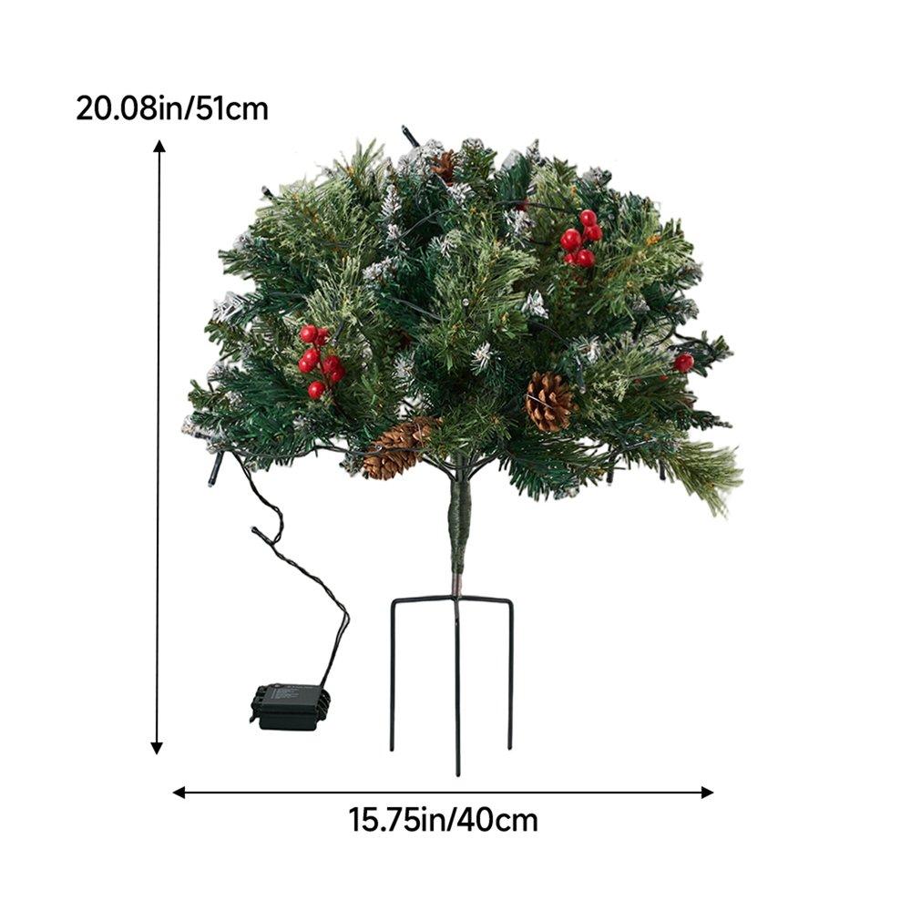 Green - LIFE IDEAS - Christmas Tree Ground Stake with Light and Timer - 2