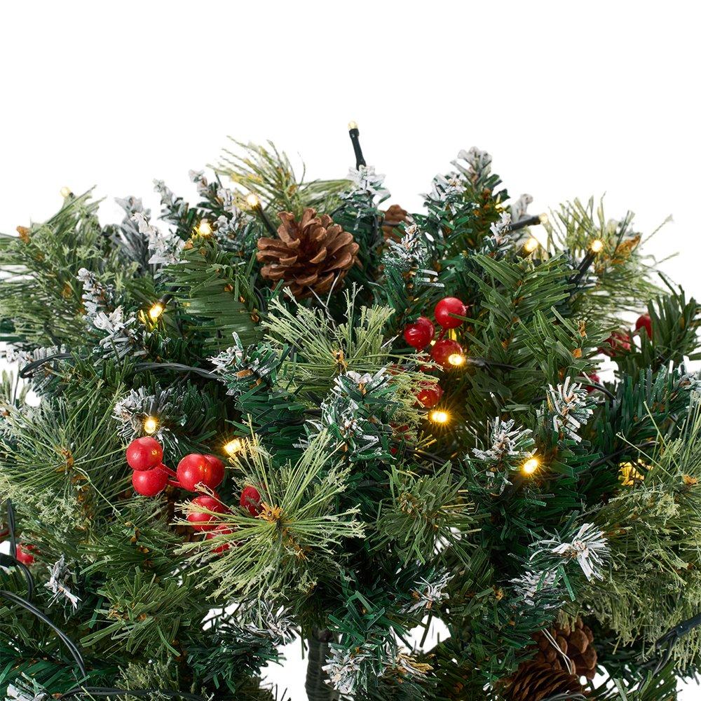 Green - LIFE IDEAS - Christmas Tree Ground Stake with Light and Timer - 3