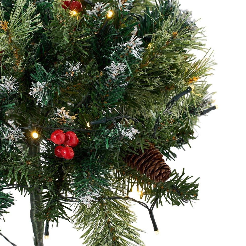 Green - LIFE IDEAS - Christmas Tree Ground Stake with Light and Timer - 4