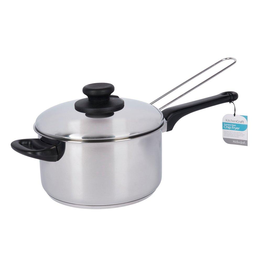Silver - KitchenCraft - Chip Fryer and Basket - 1