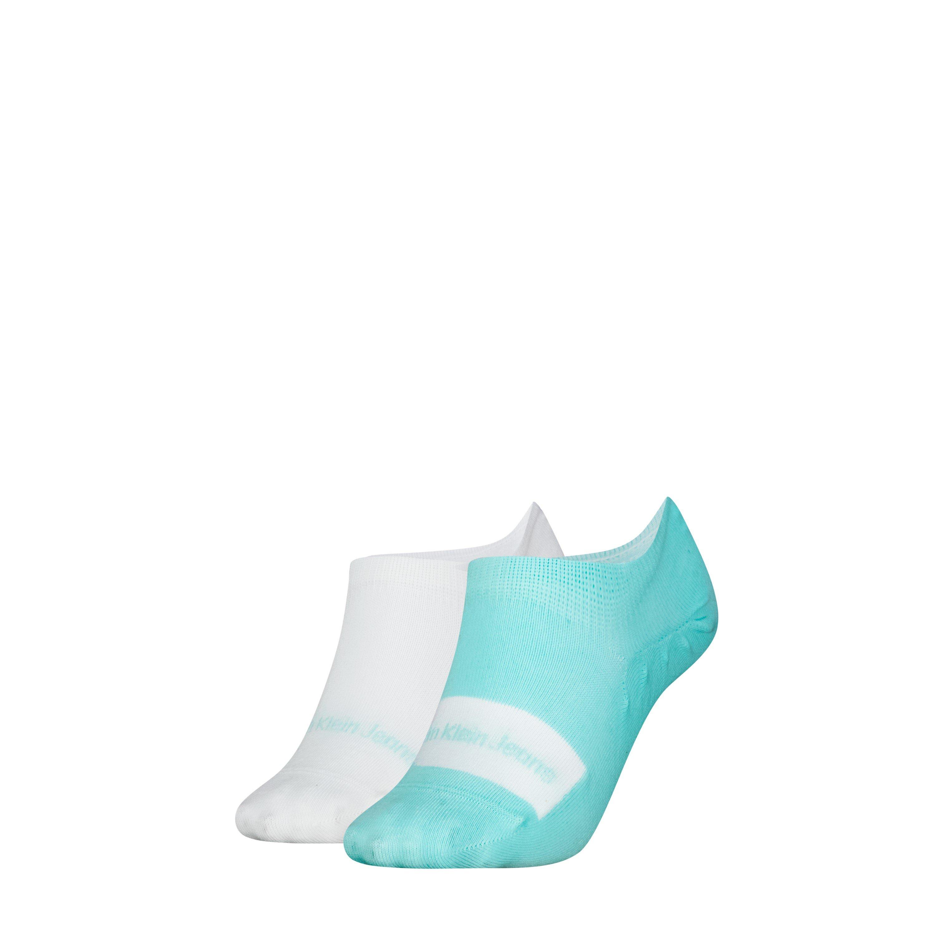 Turquoise - Calvin Klein - Women's Liner Invisible Socks - 1