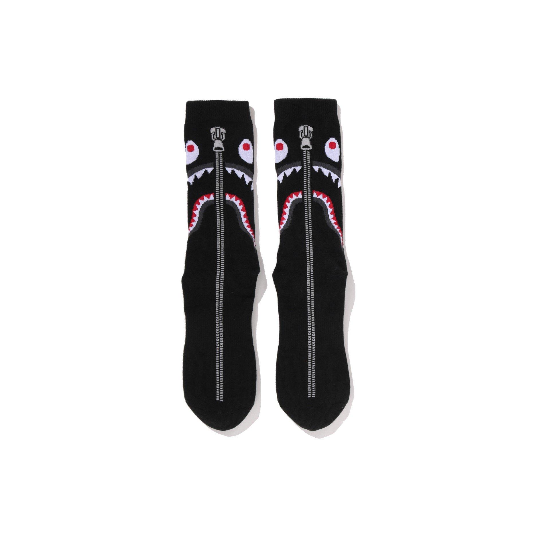 Black - A Bathing Ape - Bape Shark Sock Sn63 - 2