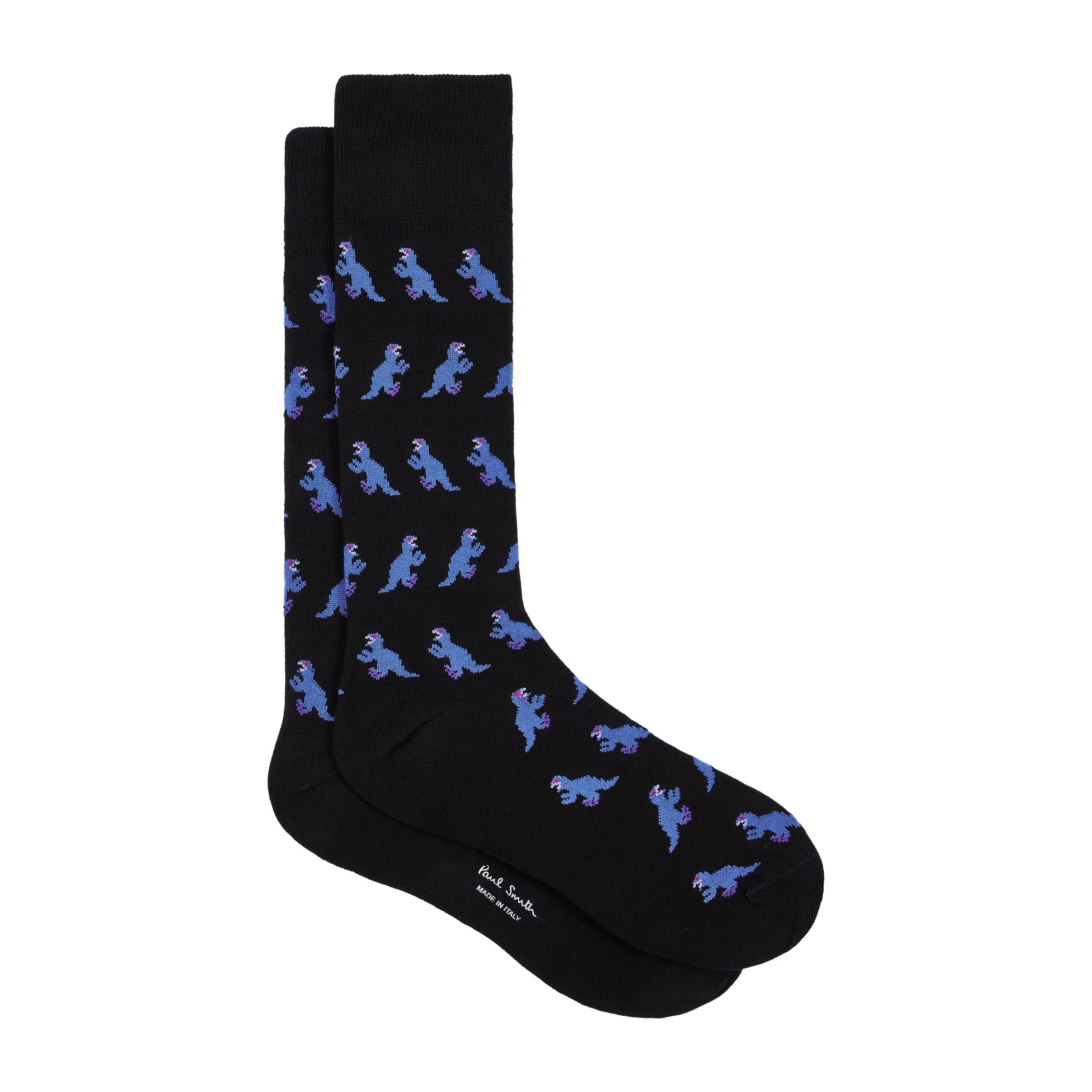 Paul Smith Men's Dinosaur Crew Socks - Black 79