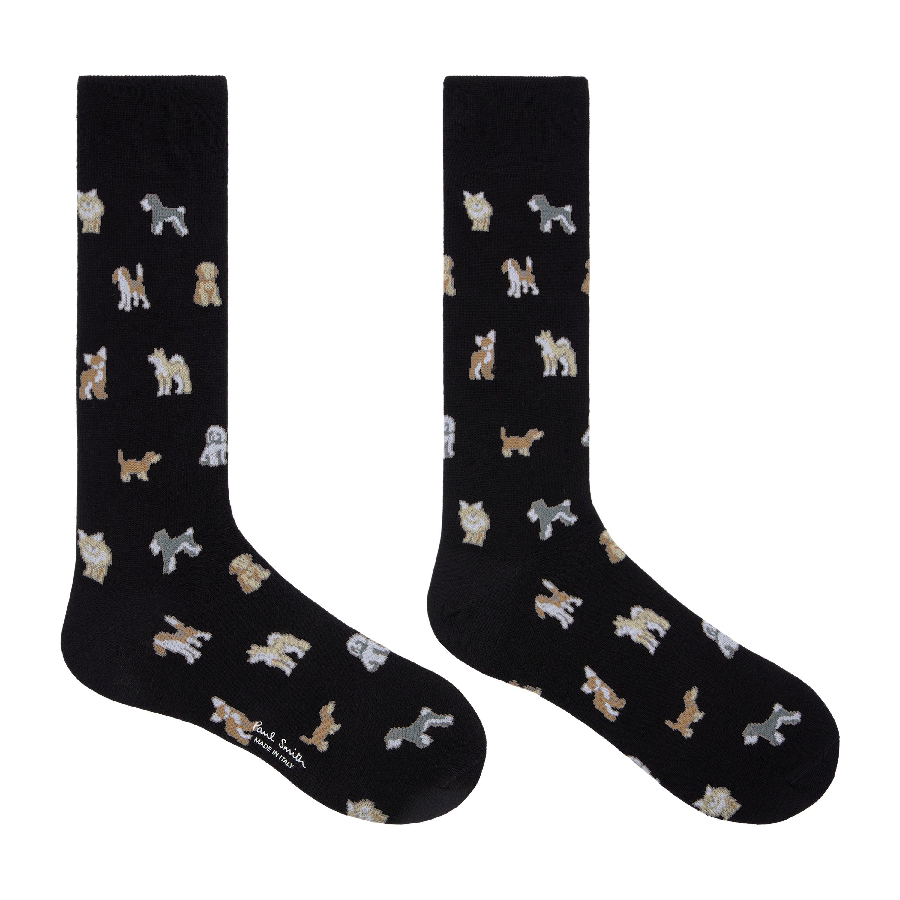 Negro 79 - Paul Smith - Men's Kyoto Dogs Crew Socks - 2