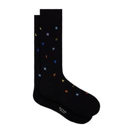 Paul Smith Men's Keanu Stamp Crew Socks