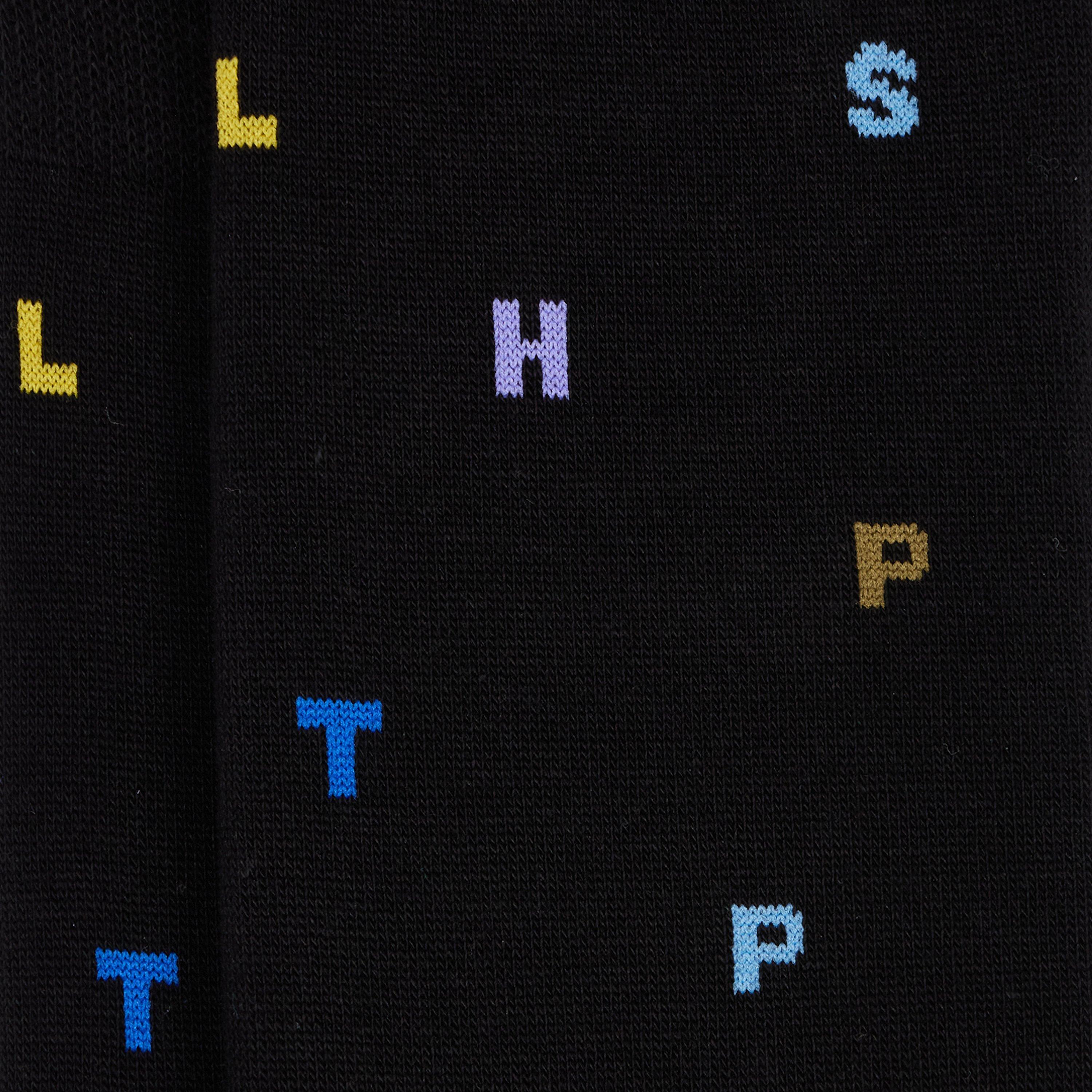 Black 79 - Paul Smith - Men's Keanu Stamp Crew Socks - 3