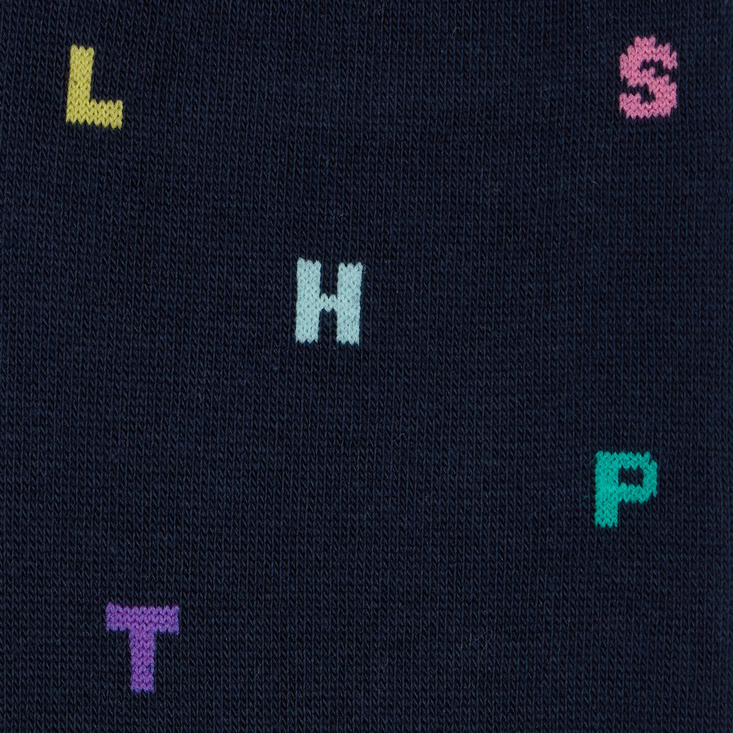 Blue 47 - Paul Smith - Men's Keanu Stamp Crew Socks - 3