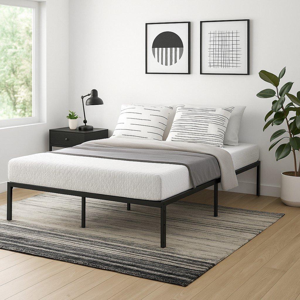Black - Urban Meuble - Sturdy Metal Bed Frame – 140x190 cm - 1