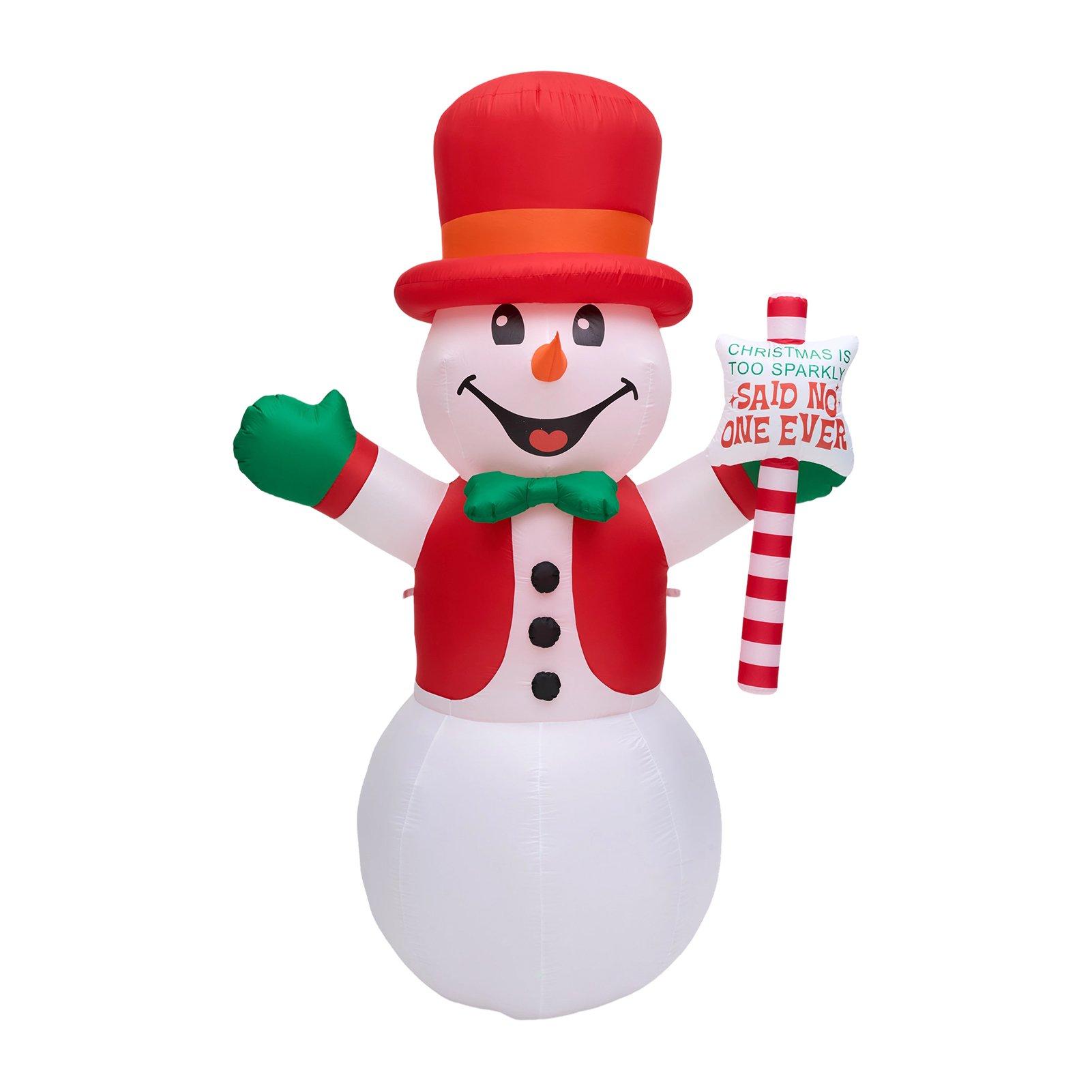 Multi - LIFE IDEAS - 2.4M Christmas Inflatable Snowman - 1