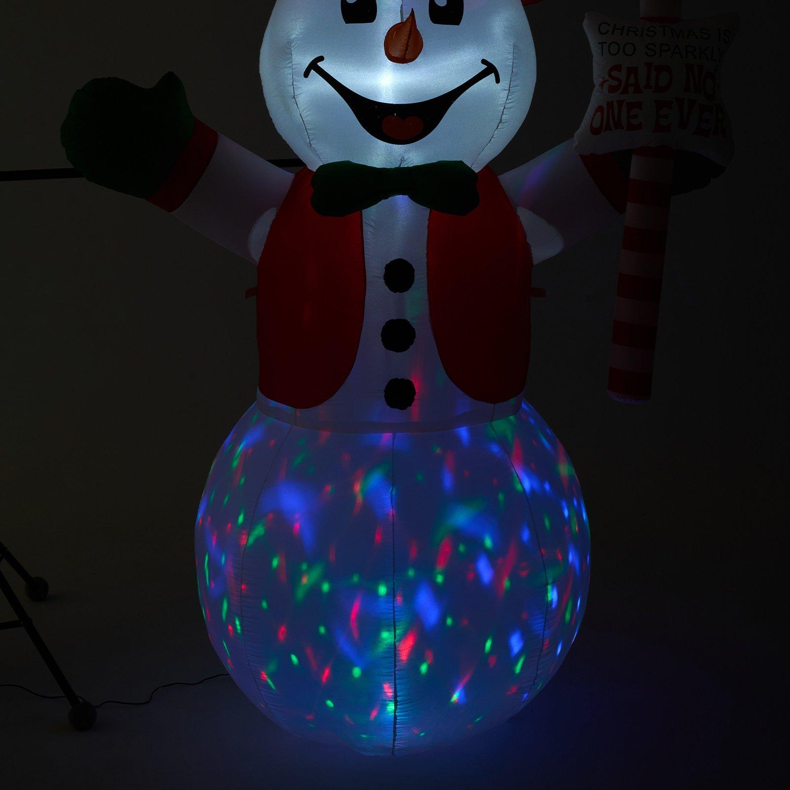 Multi - LIFE IDEAS - 2.4M Christmas Inflatable Snowman - 4