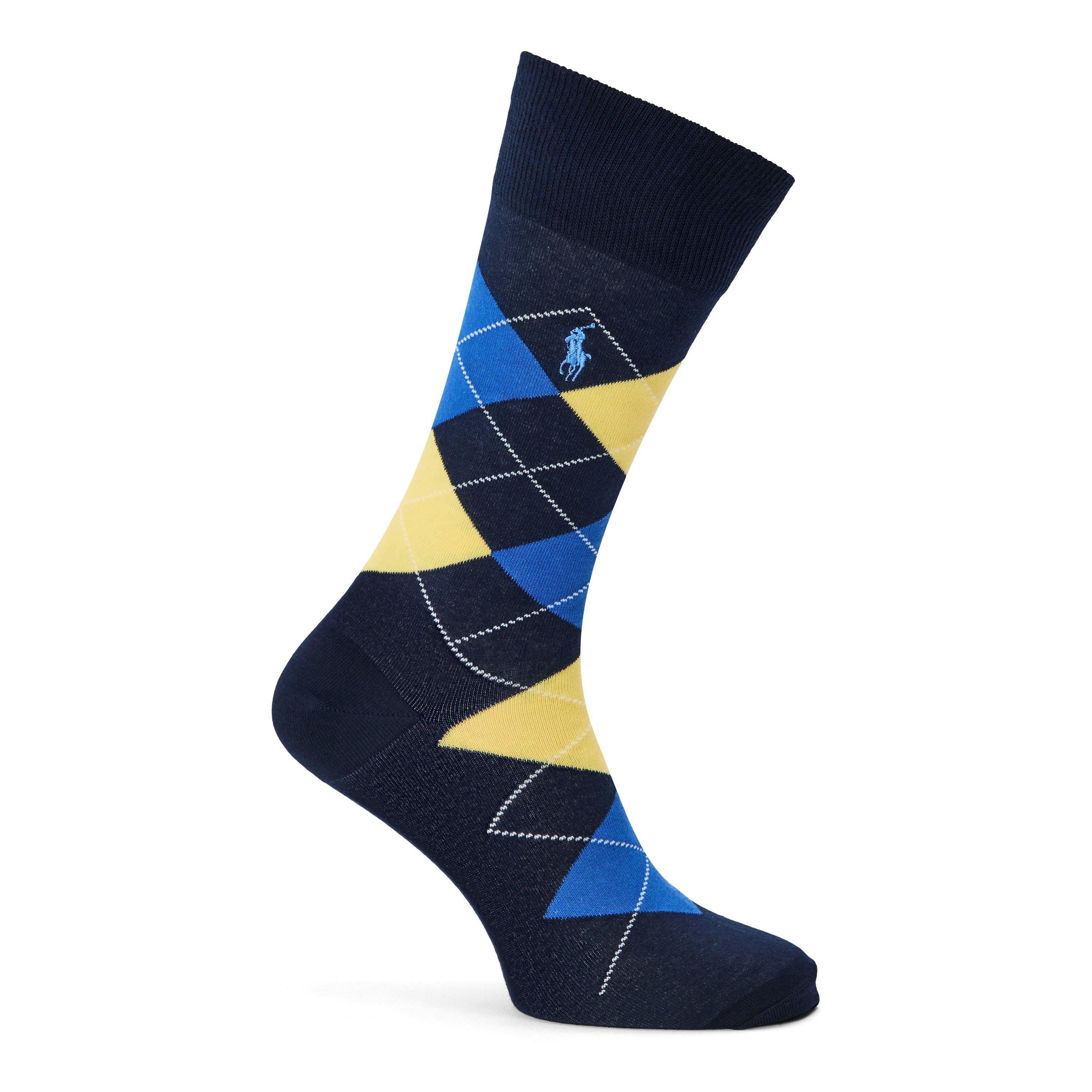 Nvy/Yellow/Blue - Polo Ralph Lauren - 3 Pack Oxford Crew Socks - 2