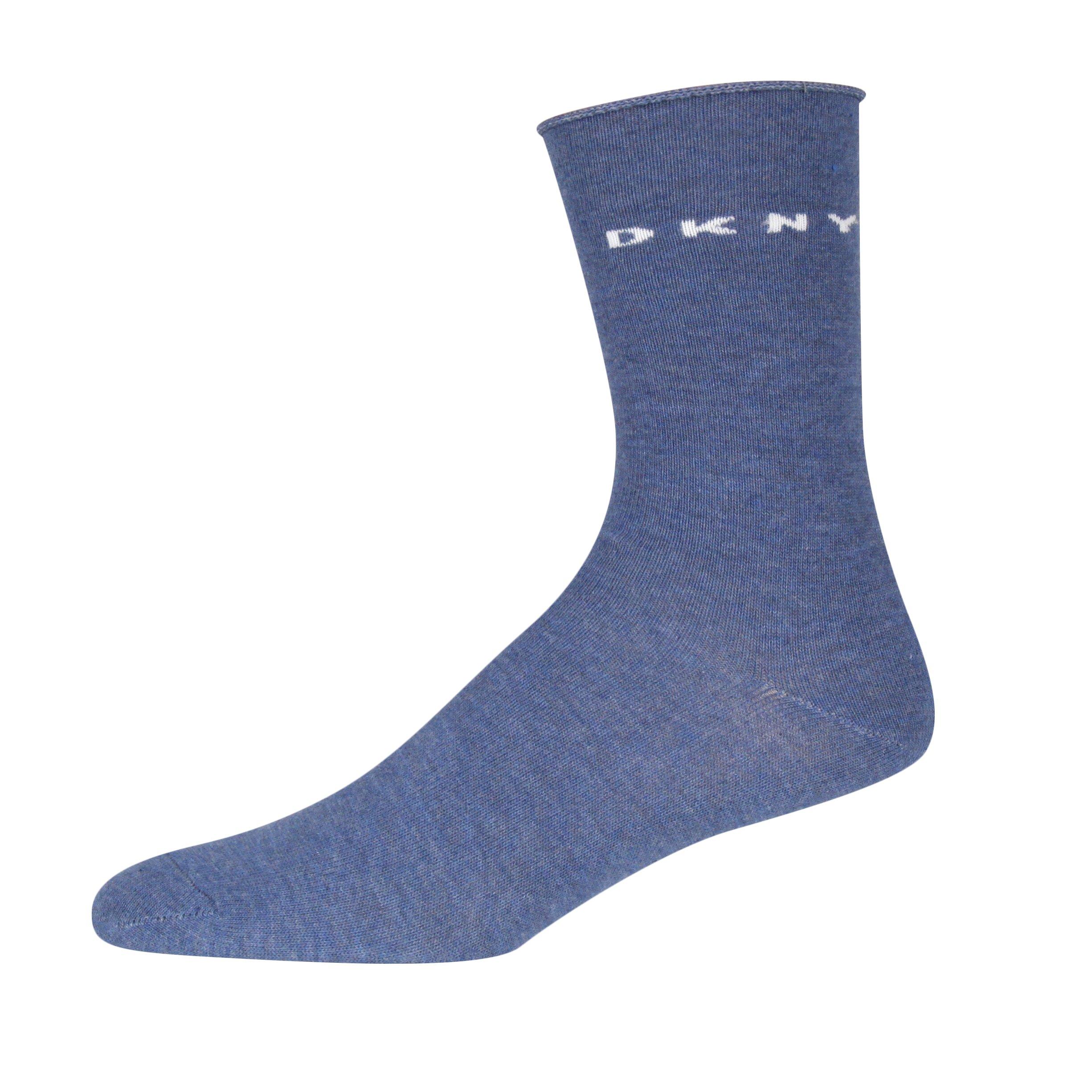 Blk/Blue Gry - DKNY - Women's Hadley Crew Socks - 2