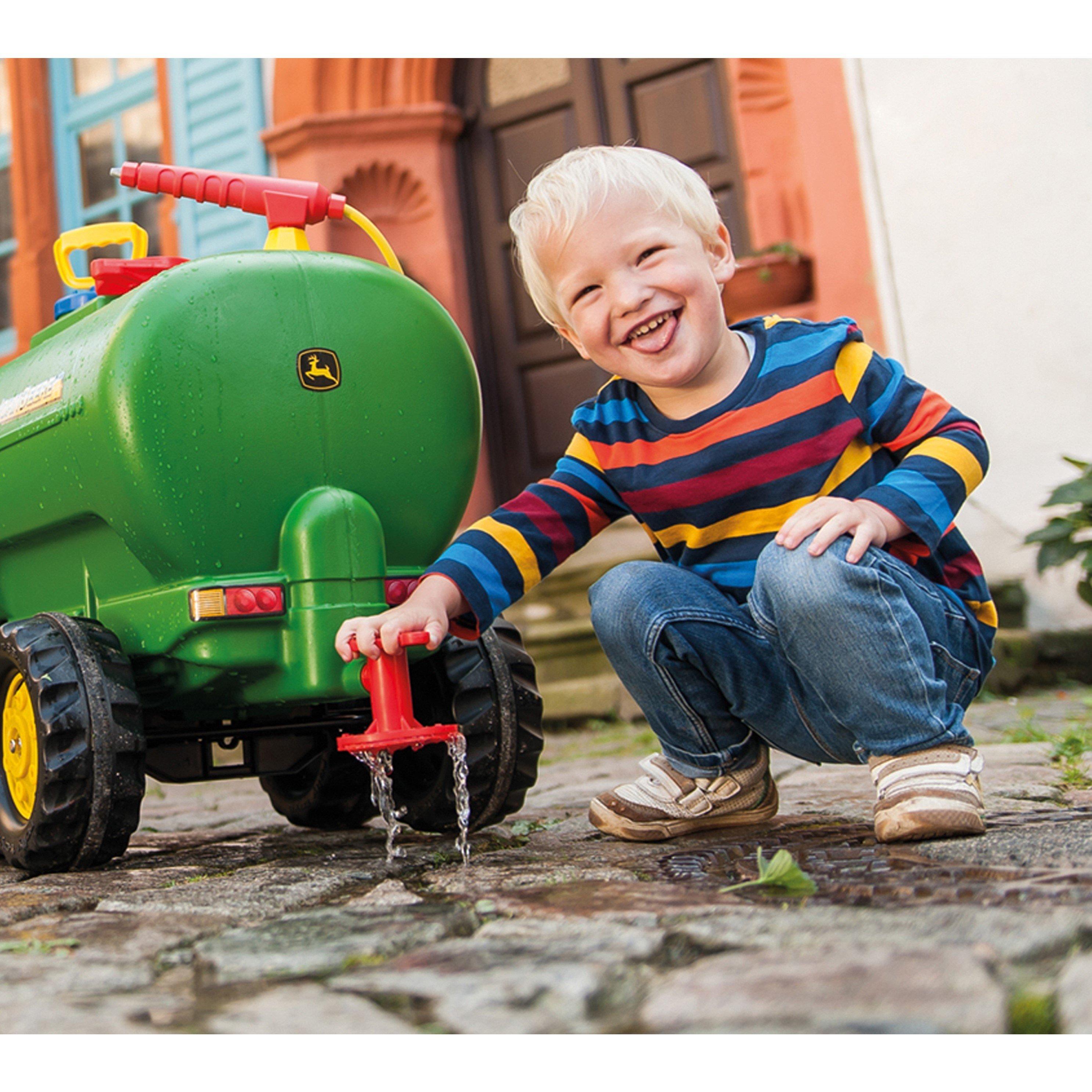 Green - rolly toys - Jumbo JD Twin axle Tanker w Pump & Spray - 2