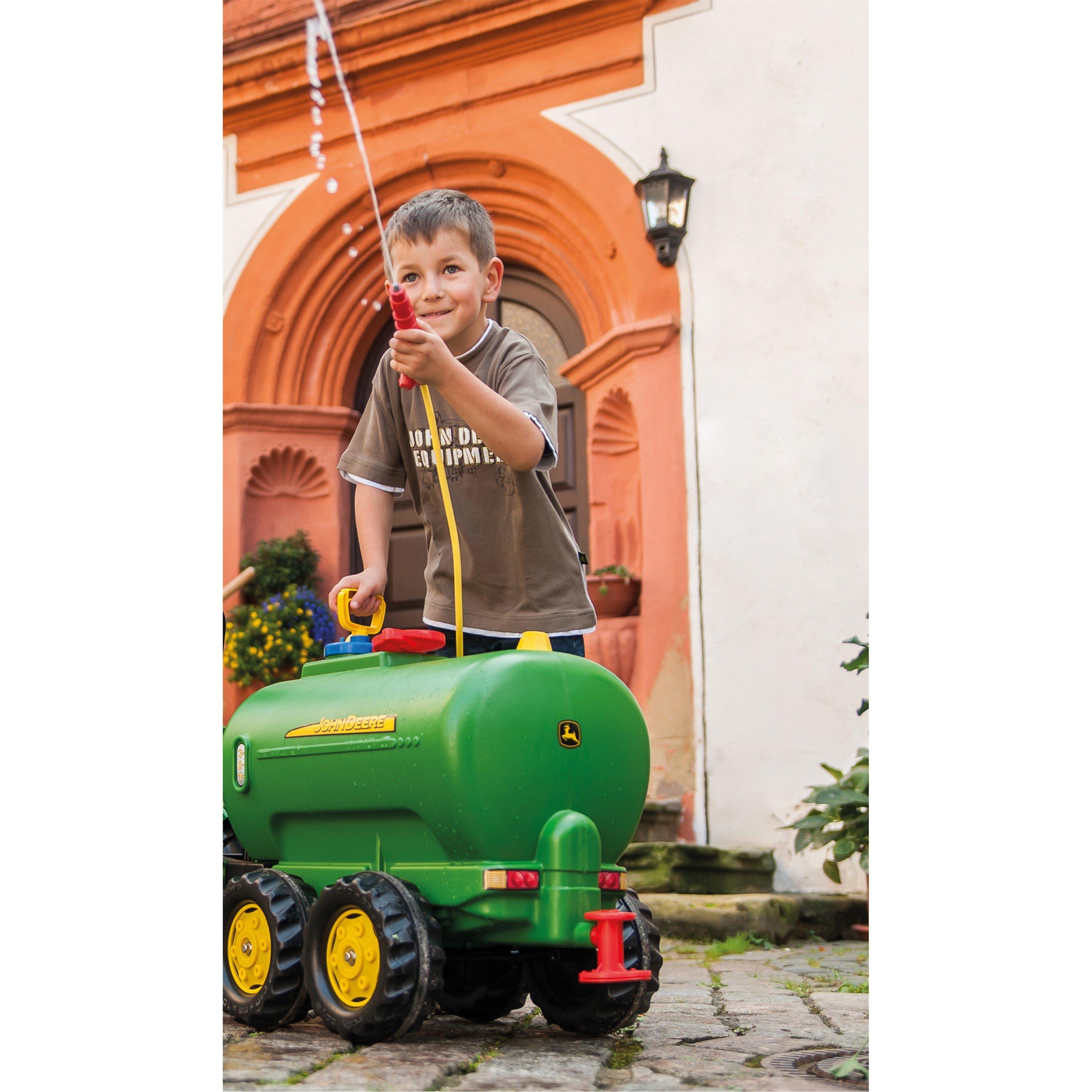 Green - rolly toys - Jumbo JD Twin axle Tanker w Pump & Spray - 3