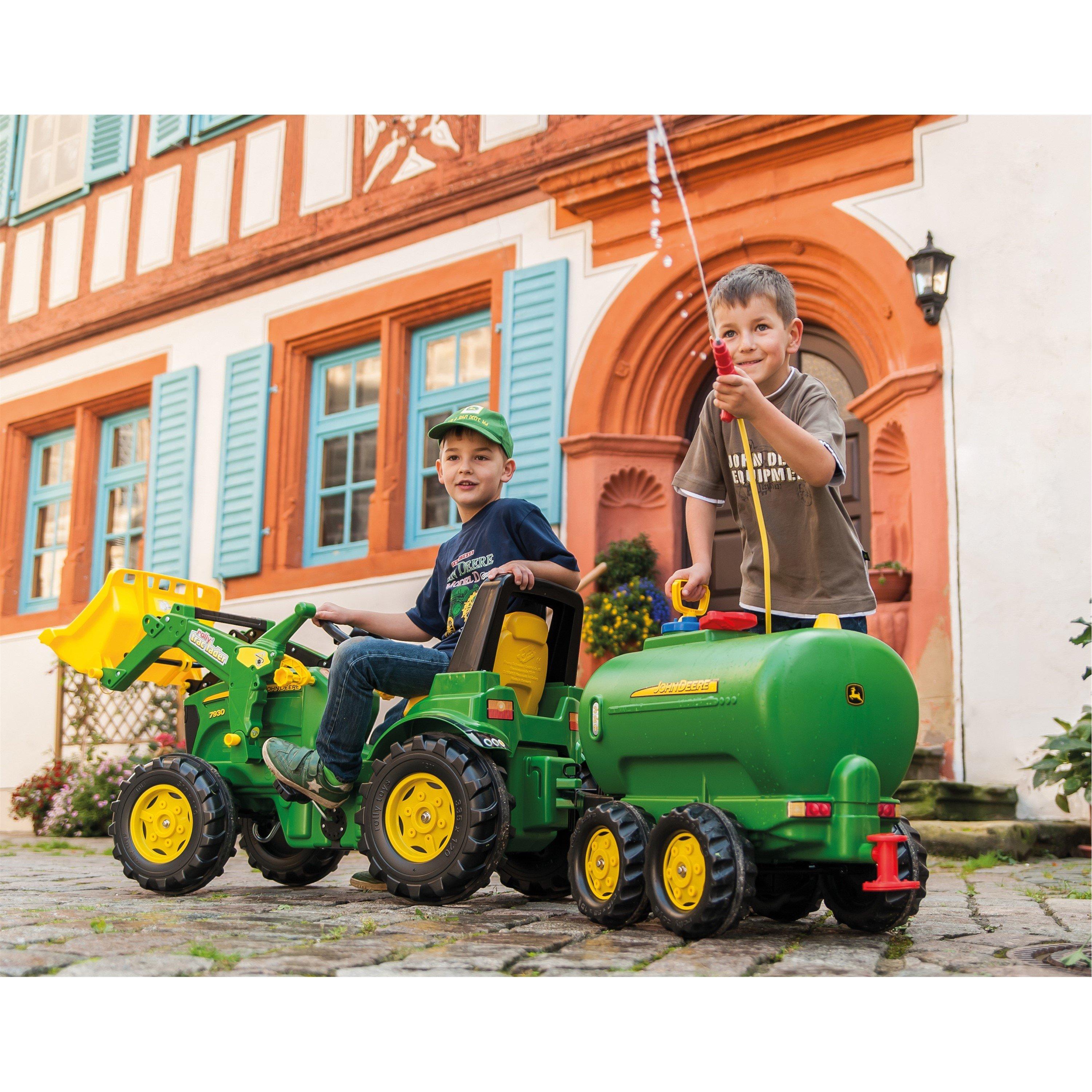 Green - rolly toys - Jumbo JD Twin axle Tanker w Pump & Spray - 4