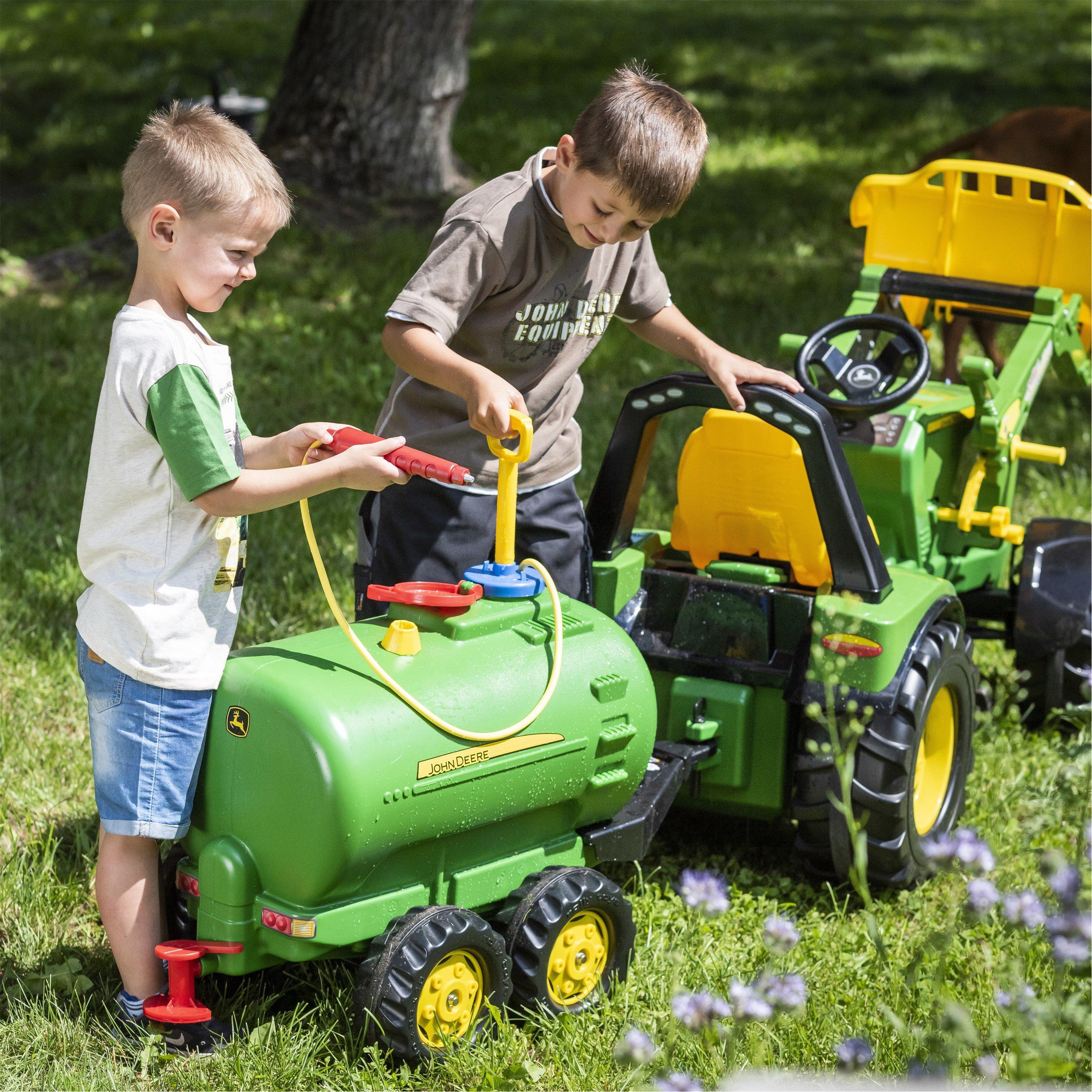 Green - rolly toys - Jumbo JD Twin axle Tanker w Pump & Spray - 5