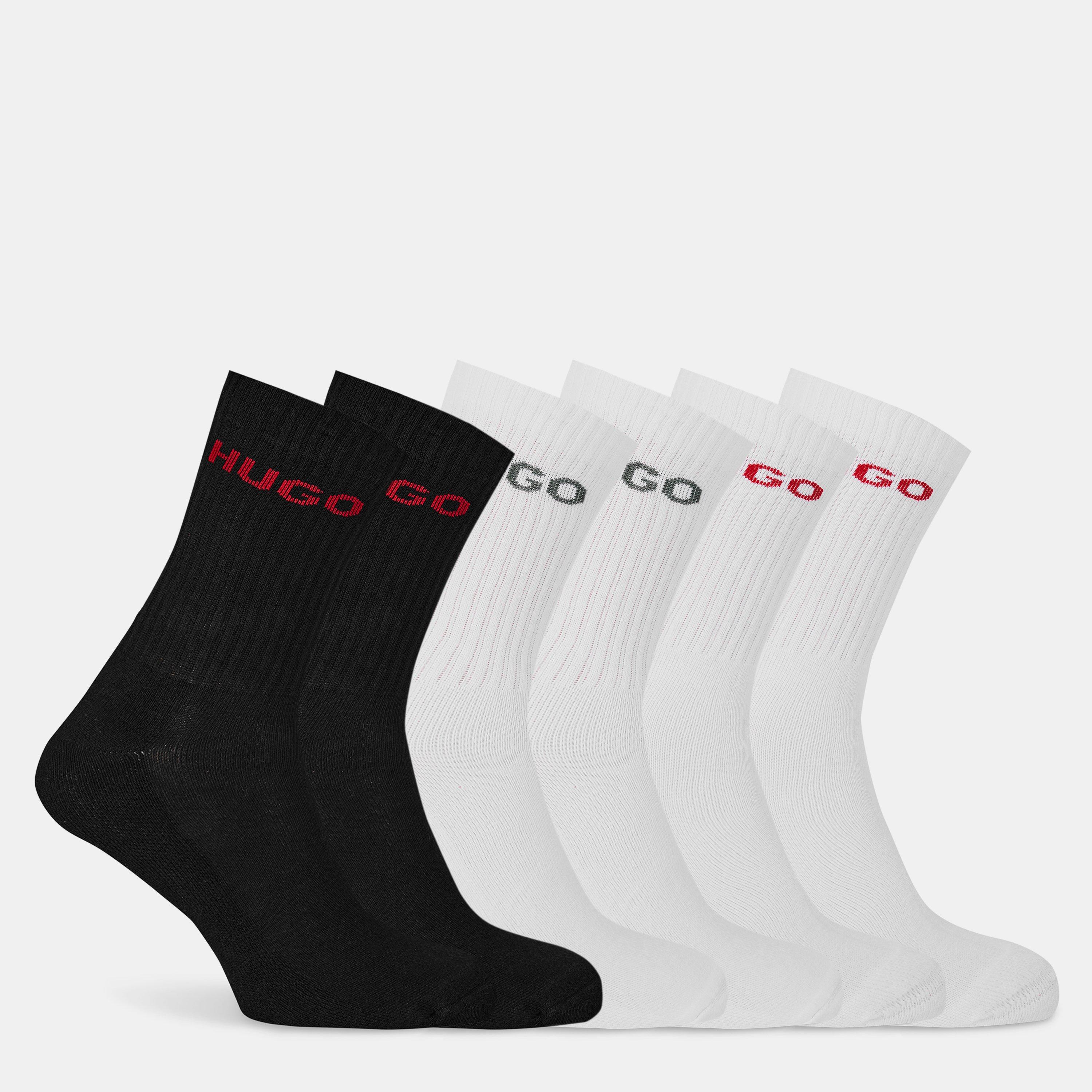 Men's Ribbed Cotton Six-Pack Crew Socks