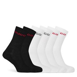 Hugo 6 pack Ribbed Logo Crew Socks