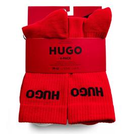 Hugo 6 pack Ribbed Logo Crew Socks