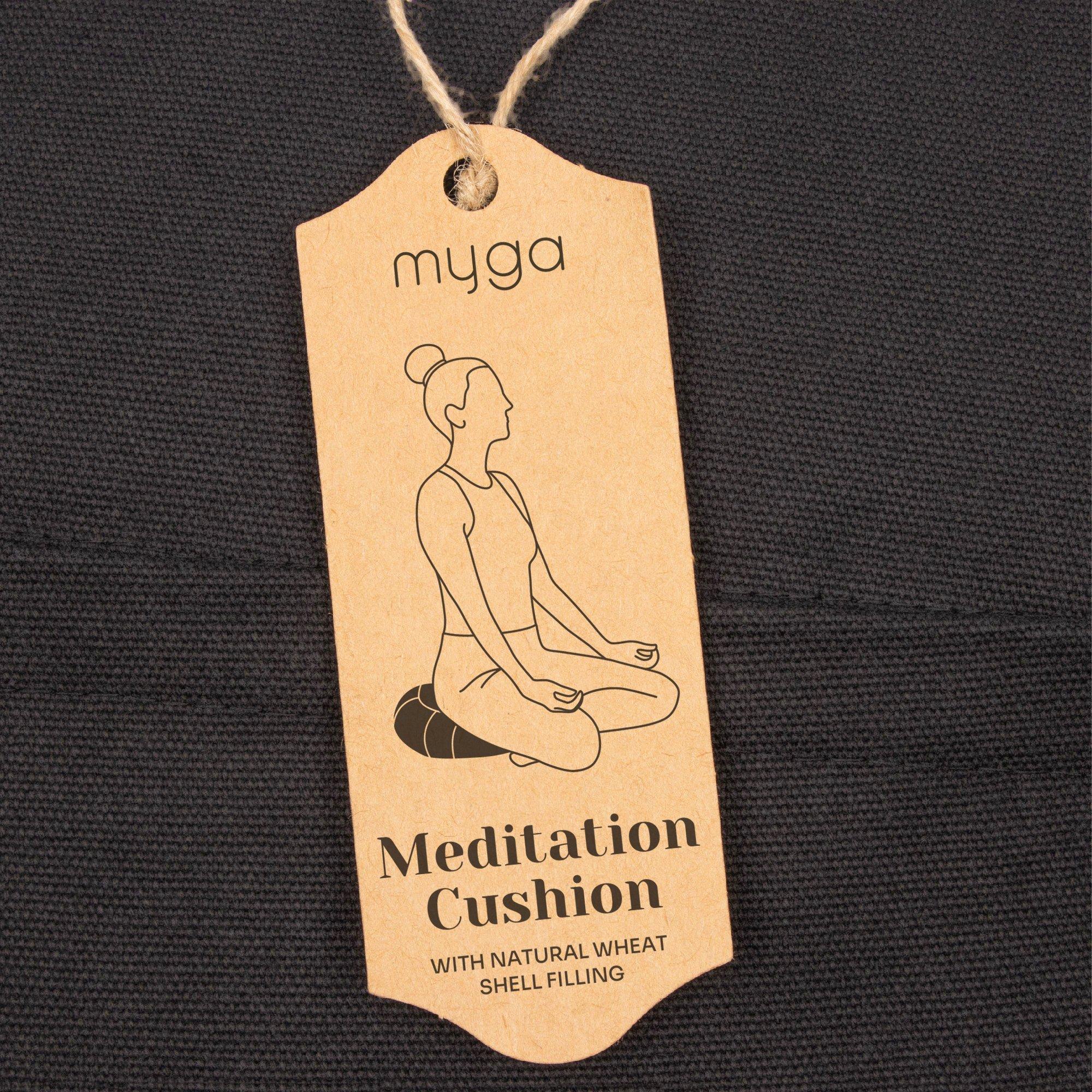 Black - Myga - Zafu Yoga Meditation Cushion - 3