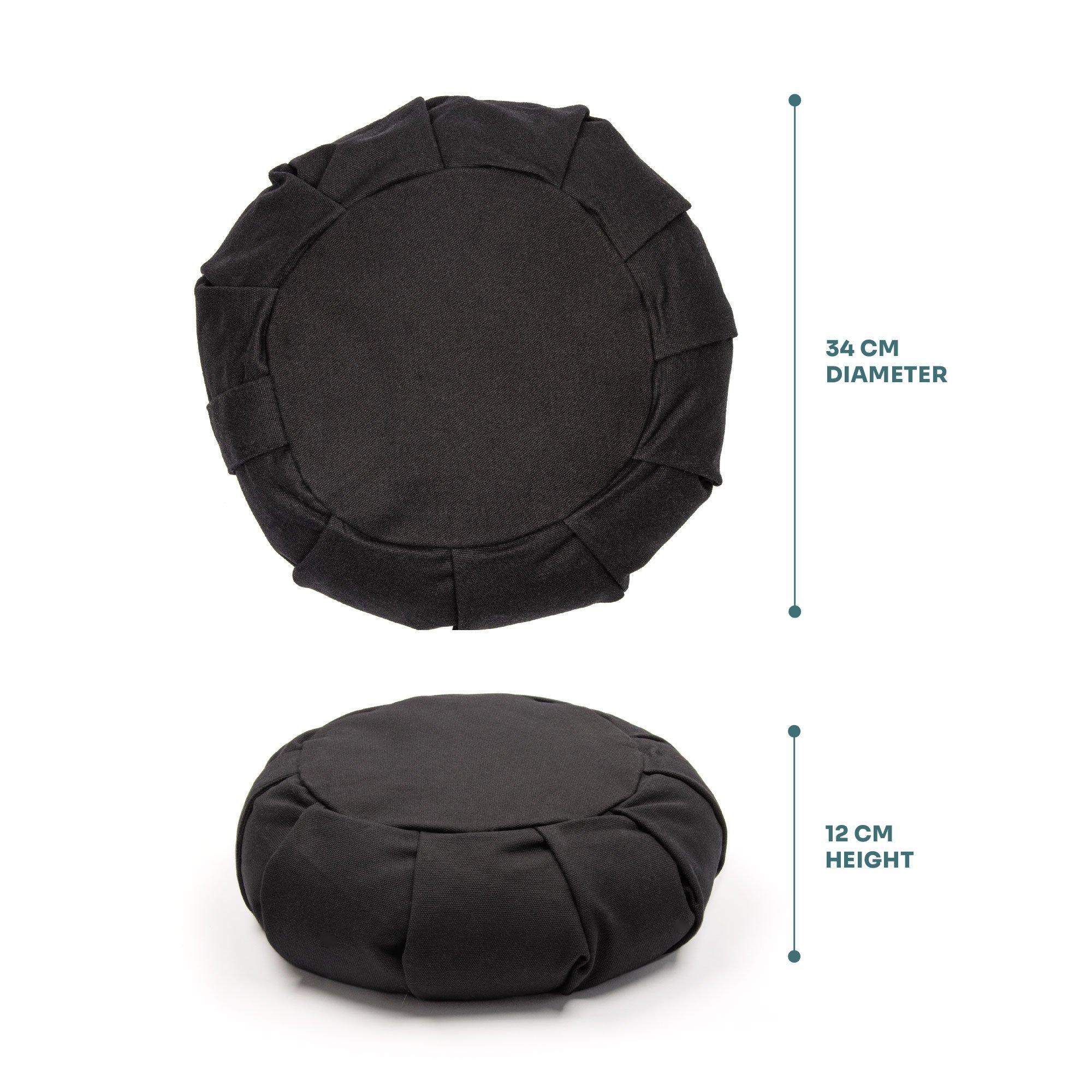 Black - Myga - Zafu Yoga Meditation Cushion - 5