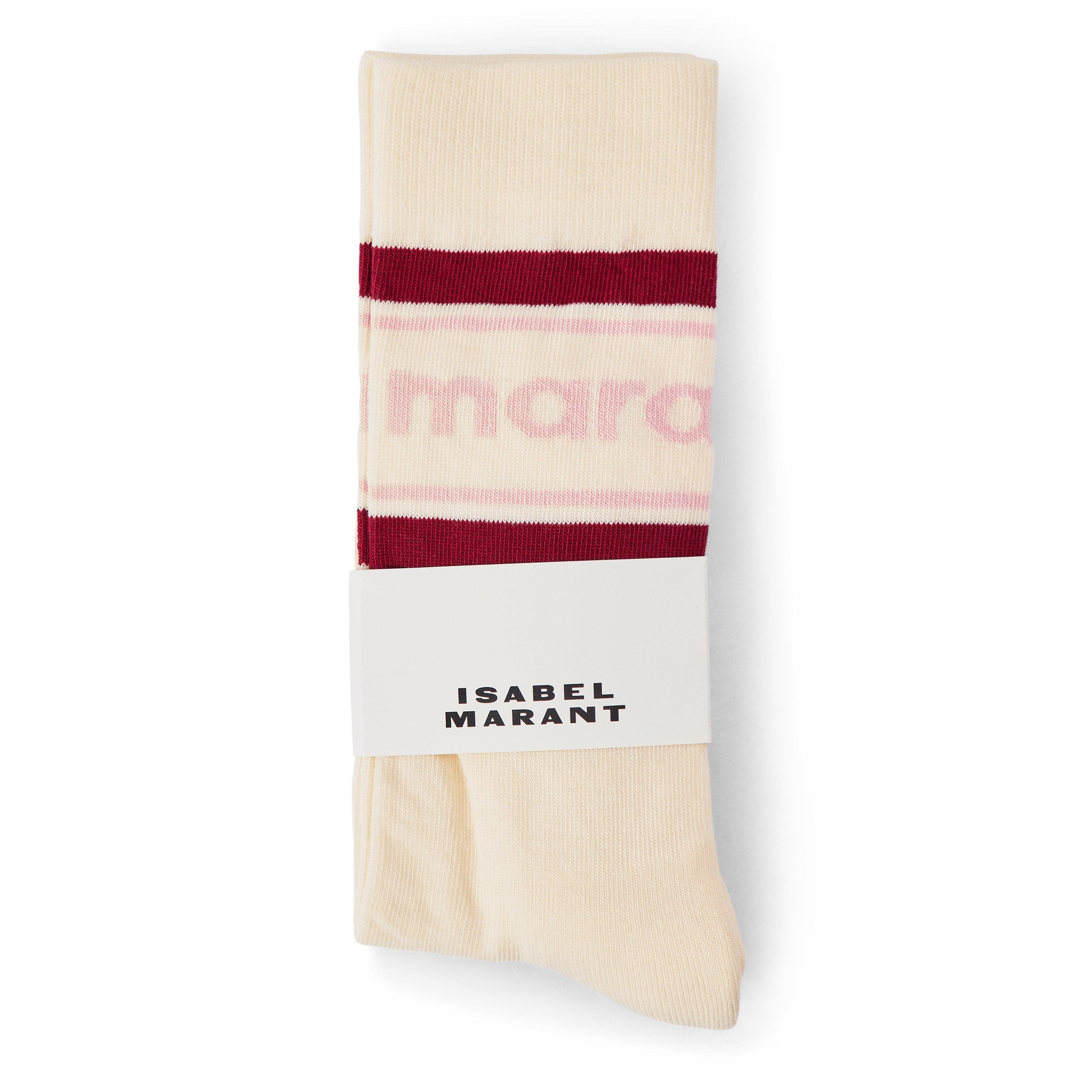 Ecru/Red - Marant Etoile - Isabel Dona Socks Ld62 - 2