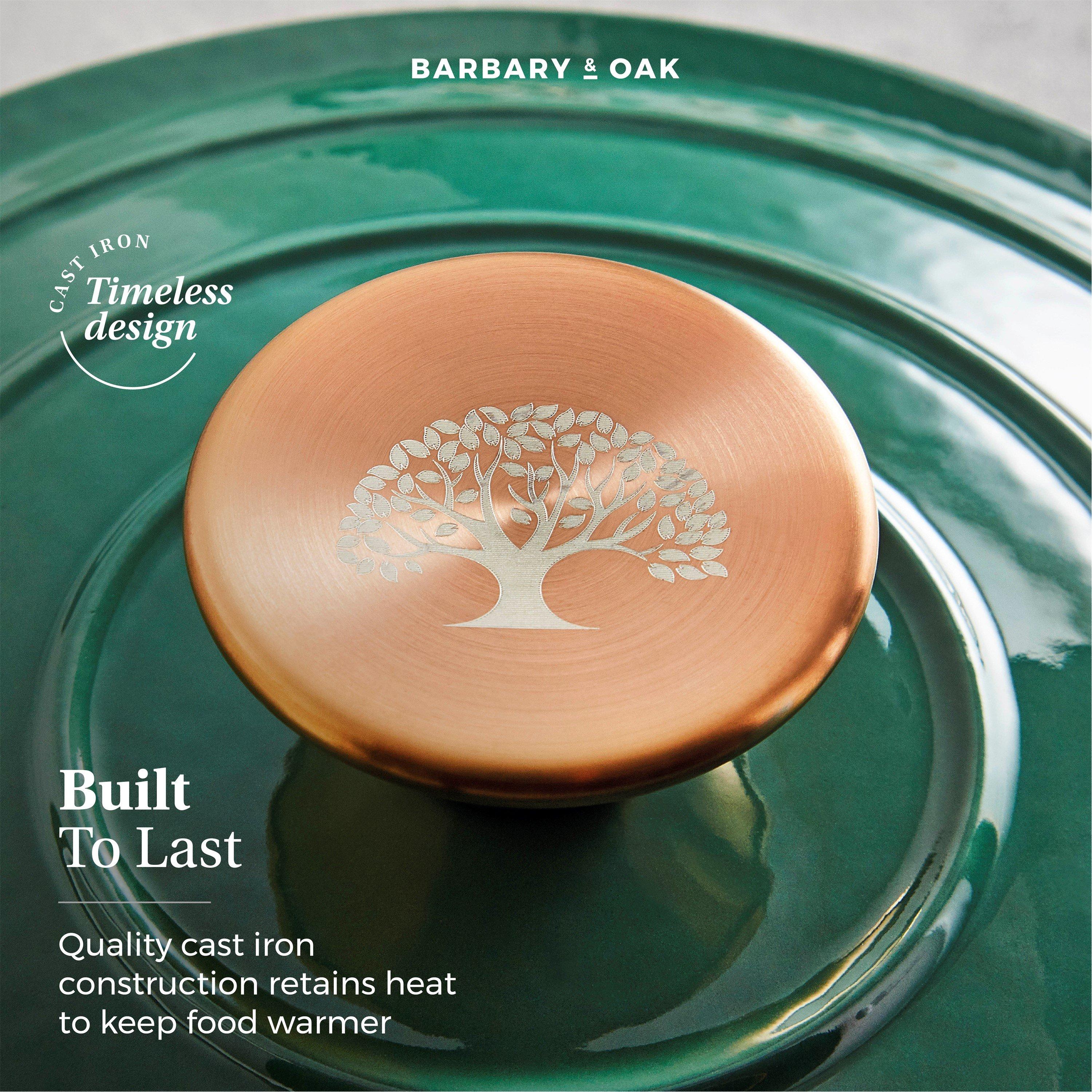 Green - Barbary And Oak - 29cm Oval Casserole Cast Iron - 3