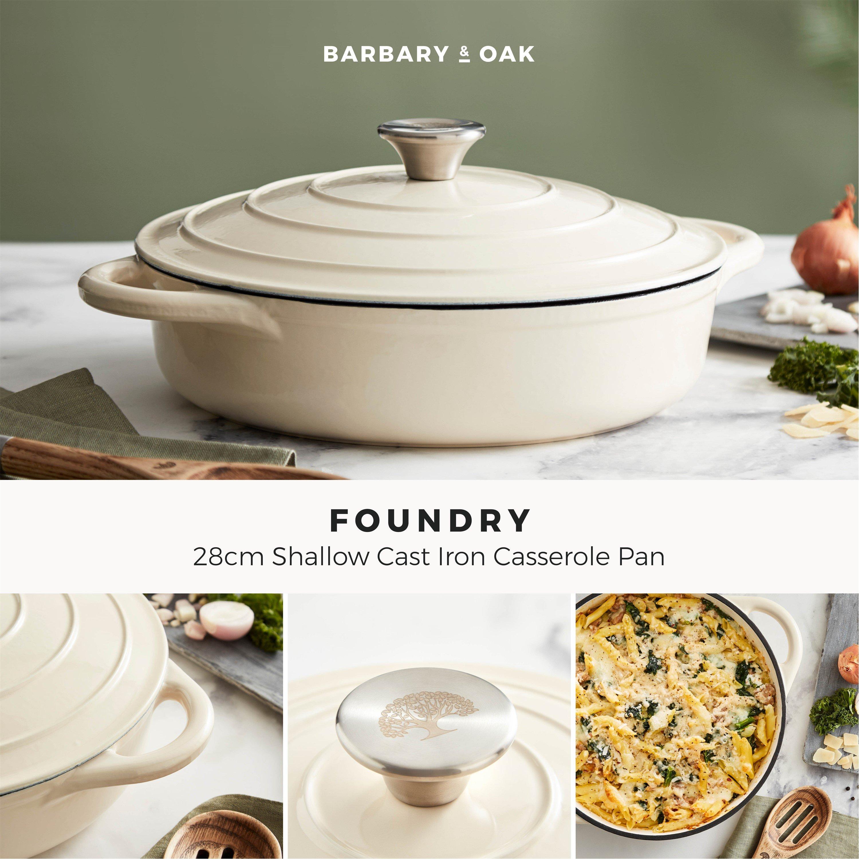 Cream - Barbary And Oak - 28cm Shallow Casserole - 2