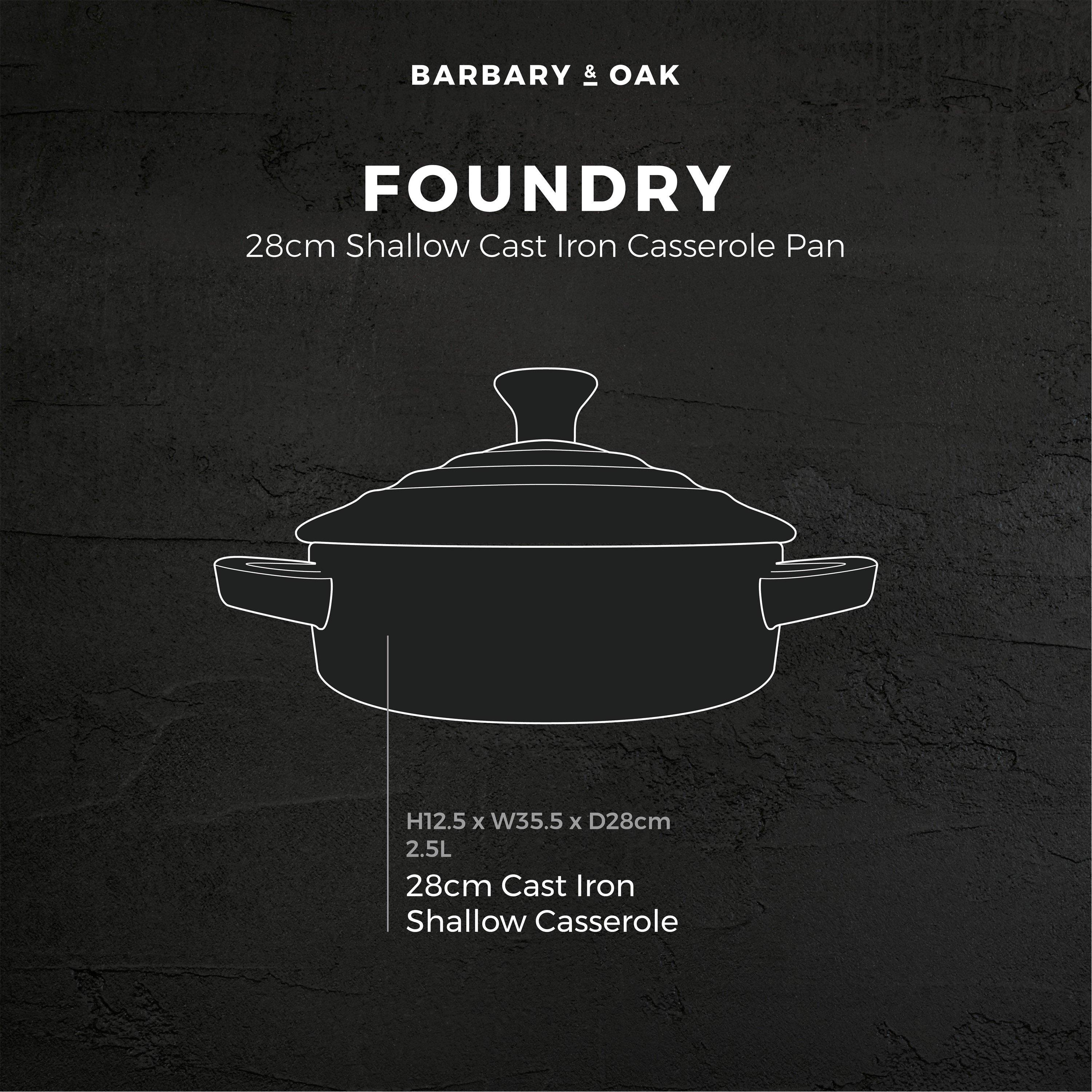 Cream - Barbary And Oak - 28cm Shallow Casserole - 11