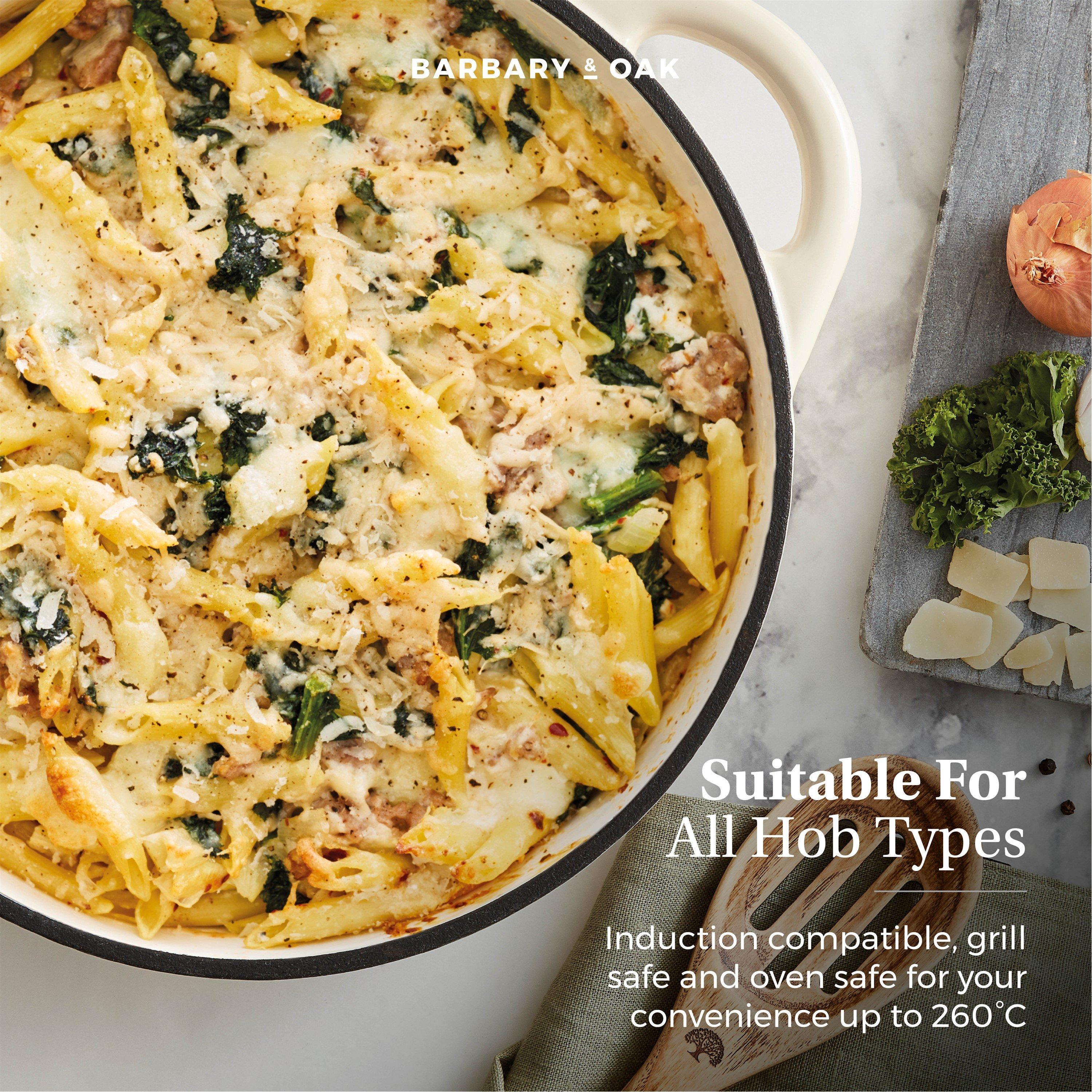 Cream - Barbary And Oak - 28cm Shallow Casserole - 5