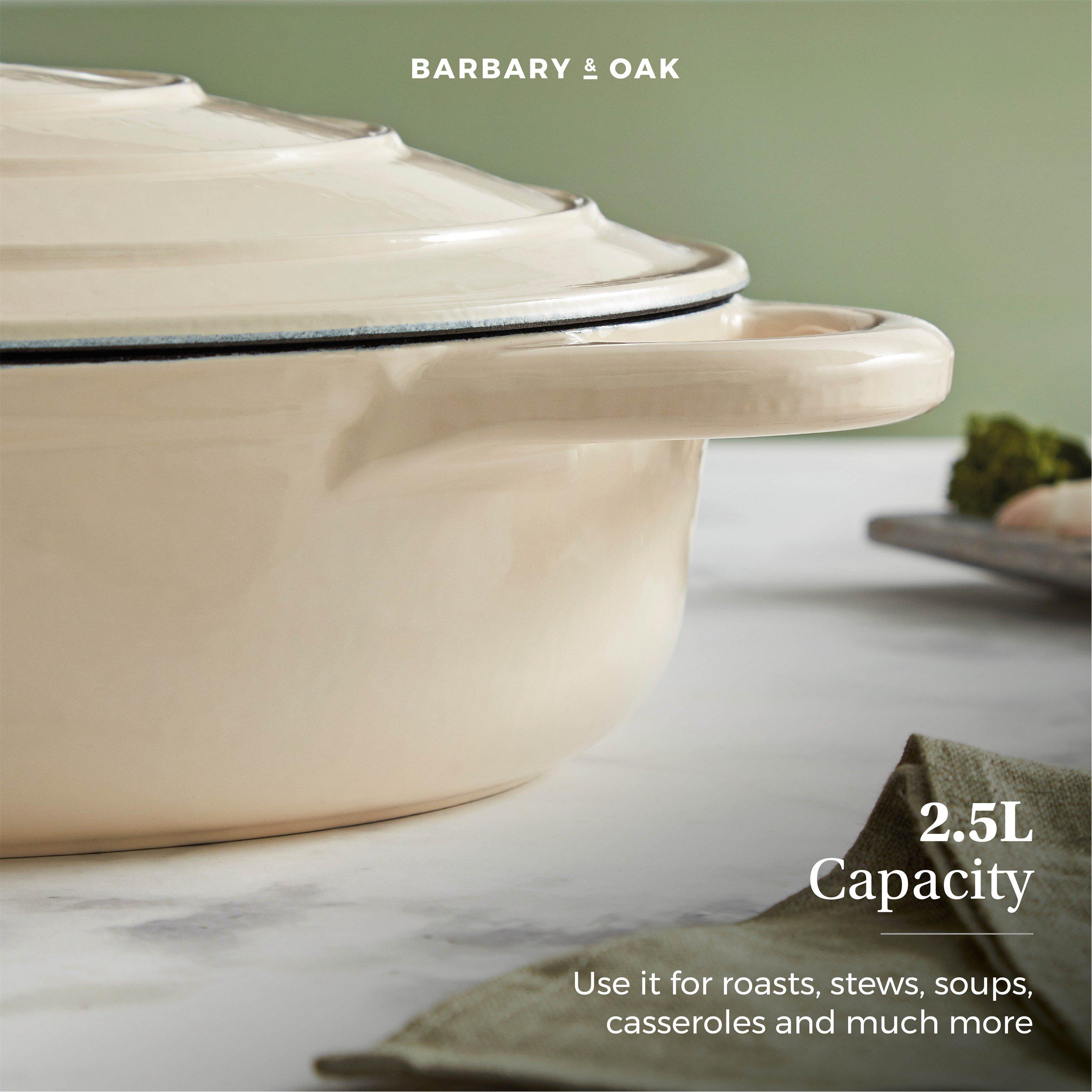 Cream - Barbary And Oak - 28cm Shallow Casserole - 9