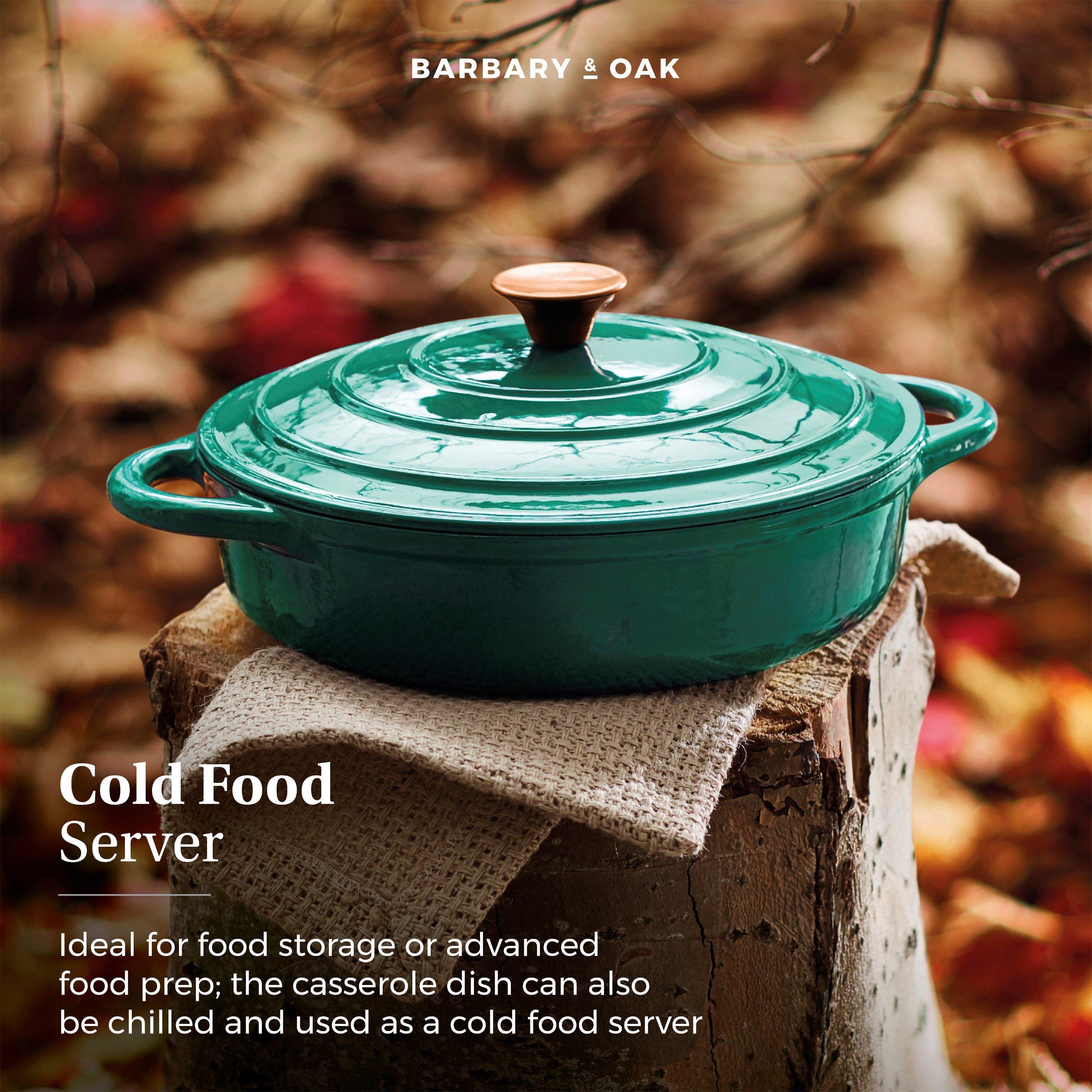 Green - Barbary And Oak - 28cm Shallow Casserole - 6