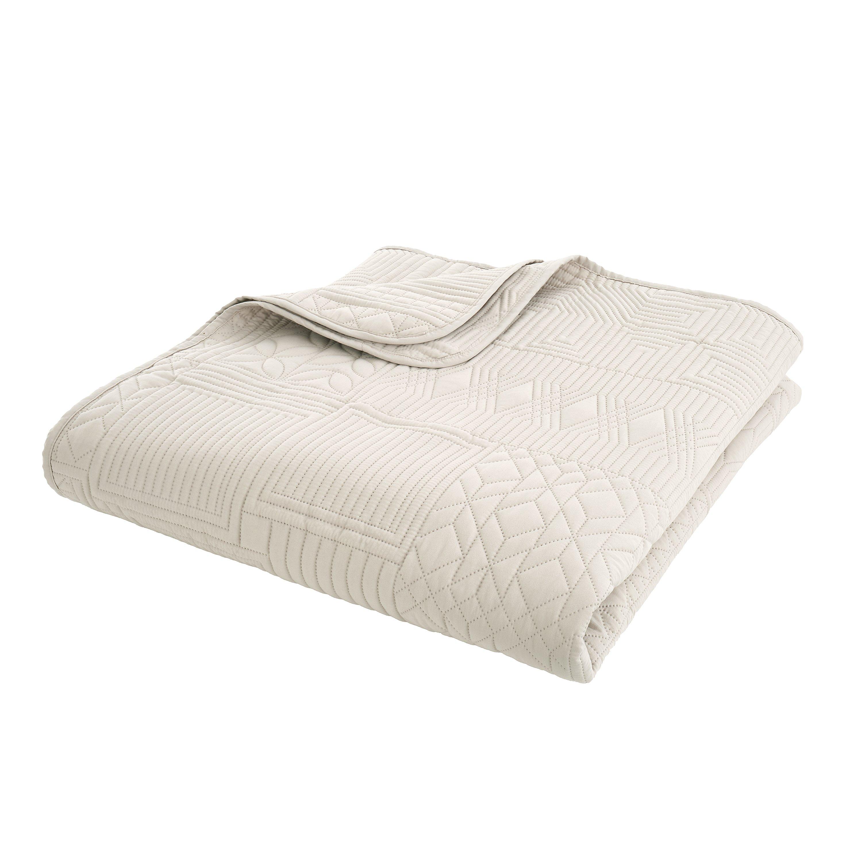 Natural - Catherine Lansfield - Folkstone Geo Bedspread - 3