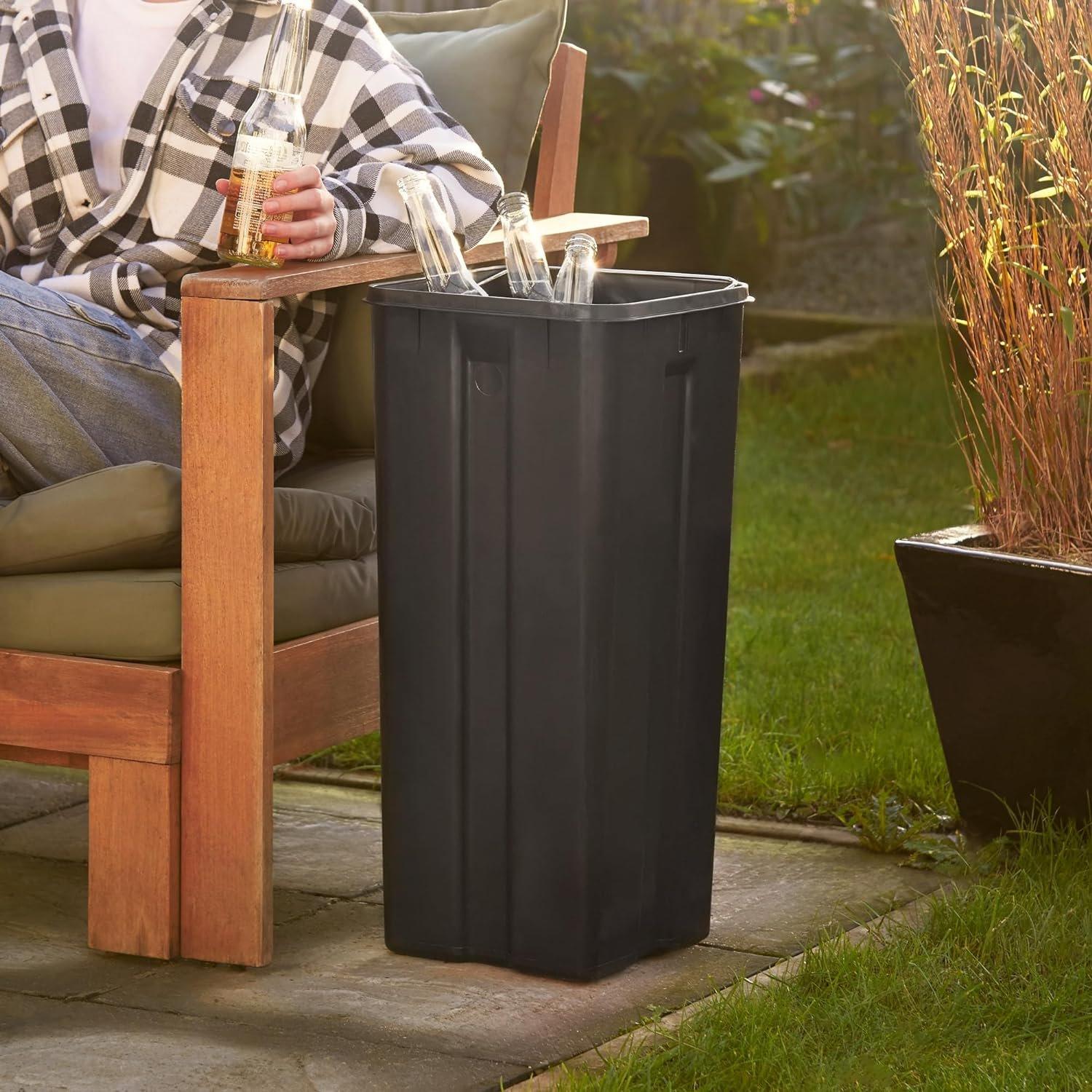 Silver - VonHaus - VonHaus 60L Large 2 Compartment Recycling Bin - 8