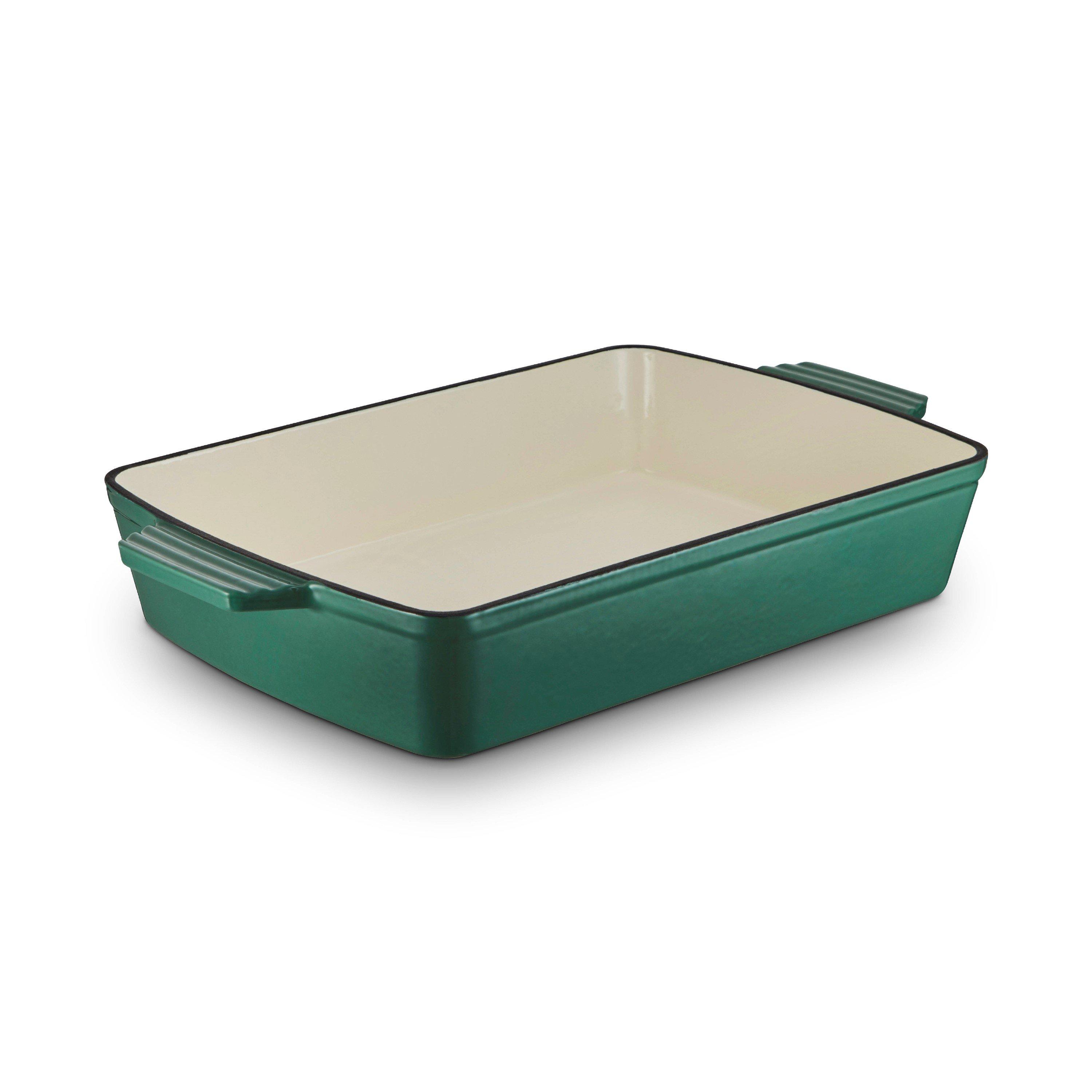 Green - Barbary And Oak - Foundry 39cm Cast Iron Roaster Verdigris Green - 1