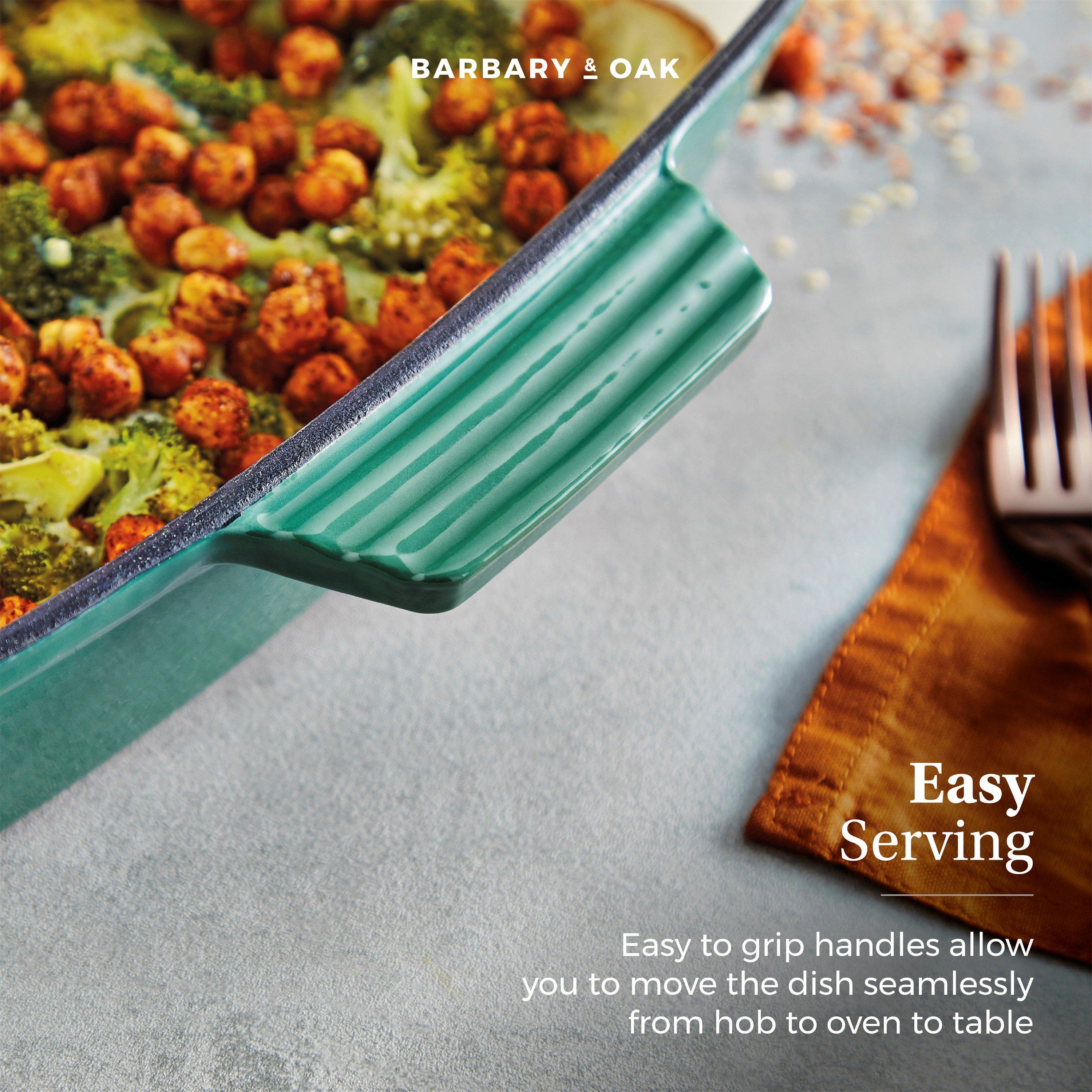 Green - Barbary And Oak - Foundry 39cm Cast Iron Roaster Verdigris Green - 7