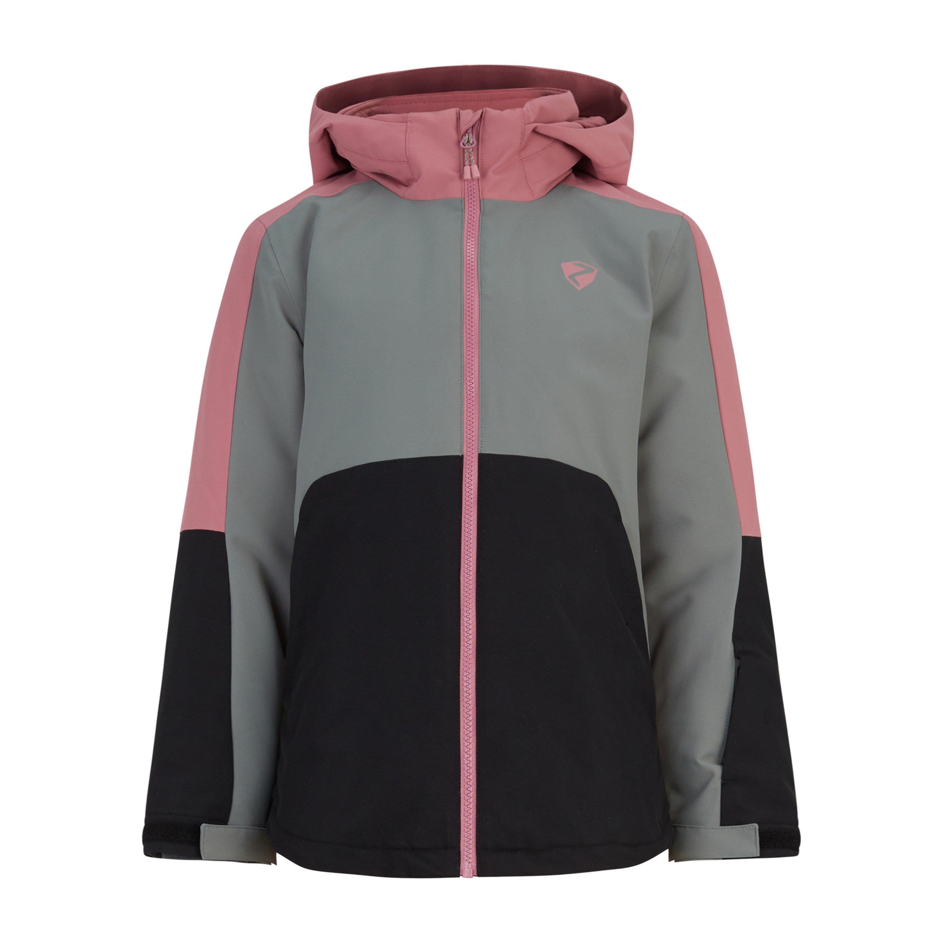 Pink/Green - Ziener - Kids' Aluck Insulated Water-Resistant Ski Jacket - 1