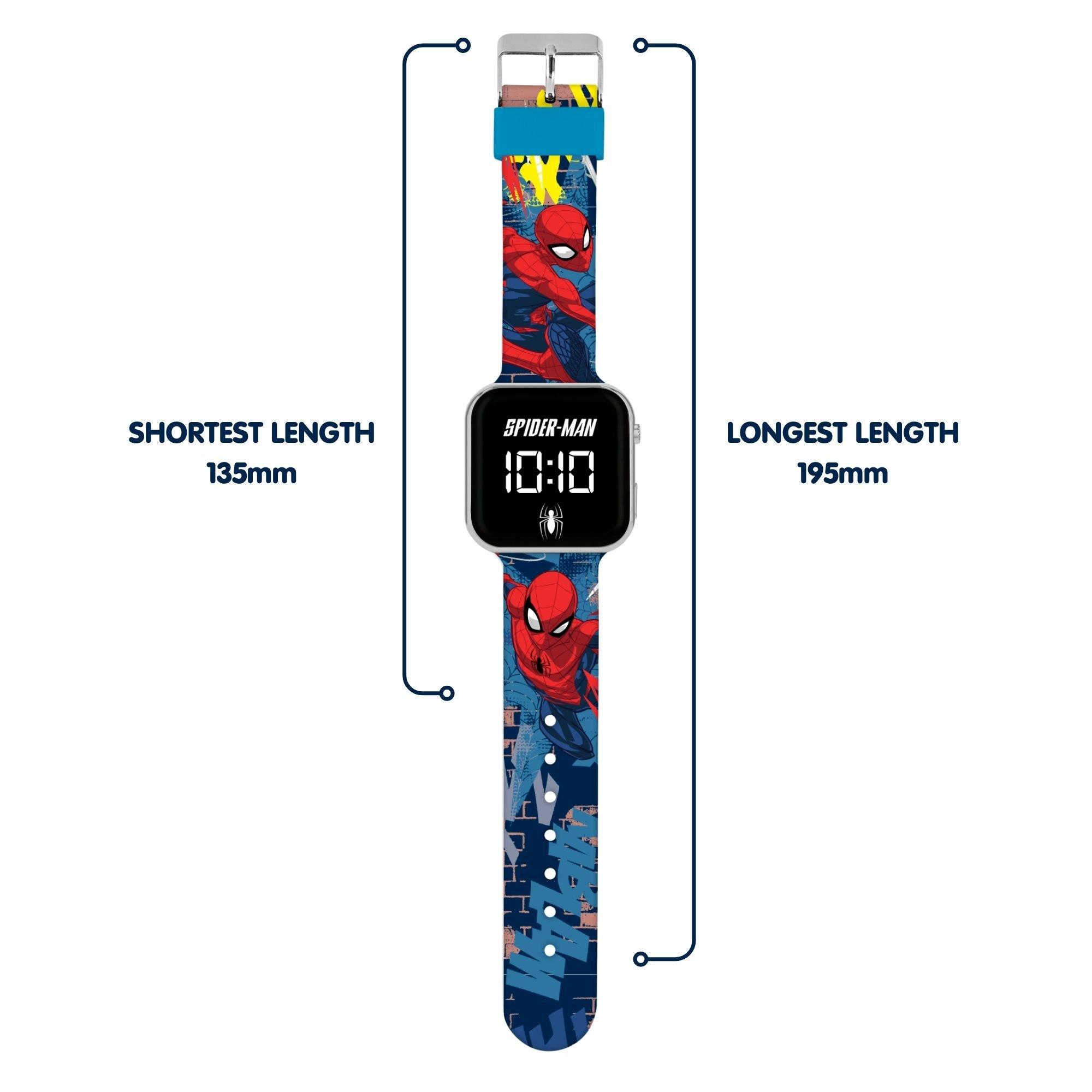 Blue - Spiderman - Spiderman LED Silicone Strap Watch - 4
