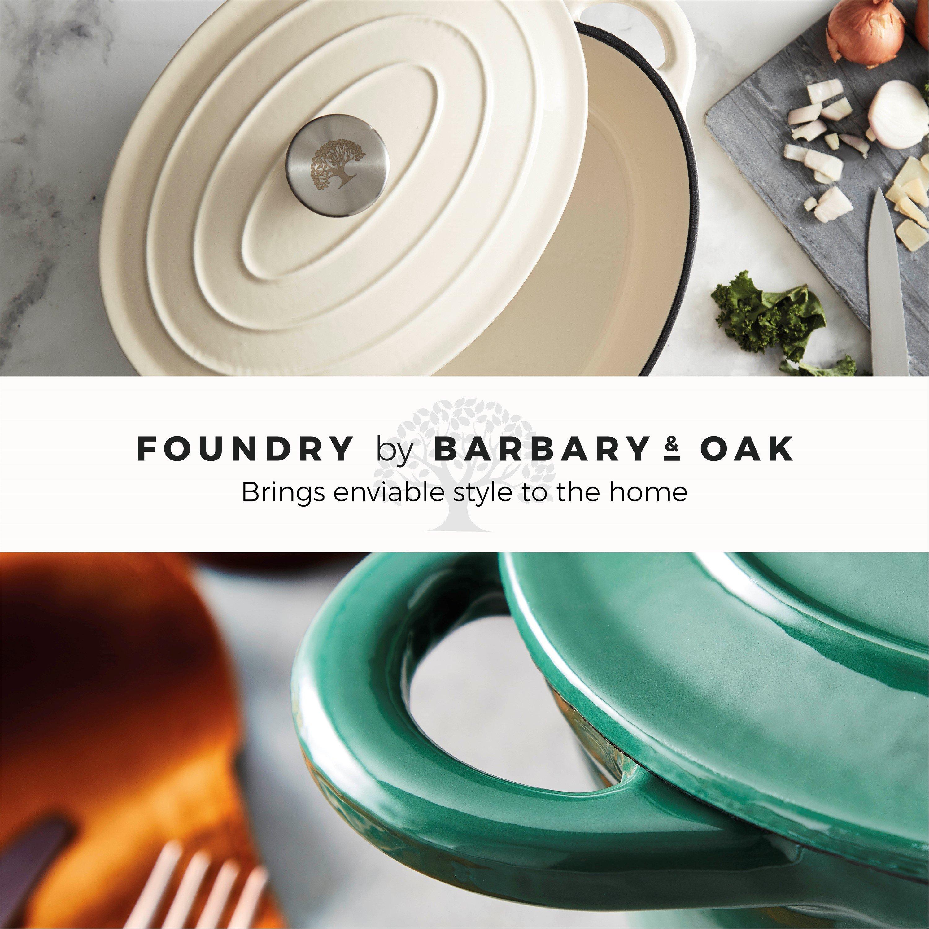 Cream - Barbary And Oak - Foundry 29cm Oval Cast Iron Casserole Camembert Cr - 10