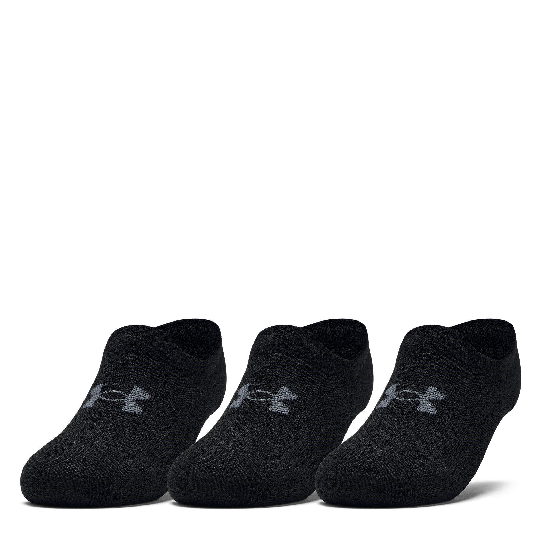 Black - Under Armour - Adults Essential Trainers Socks - 1