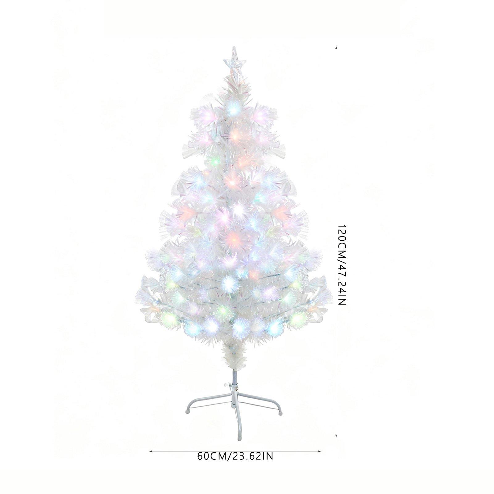 White - LIFE IDEAS - Pre-Lit Christmas Tree with Foldable Metal Stand - 2